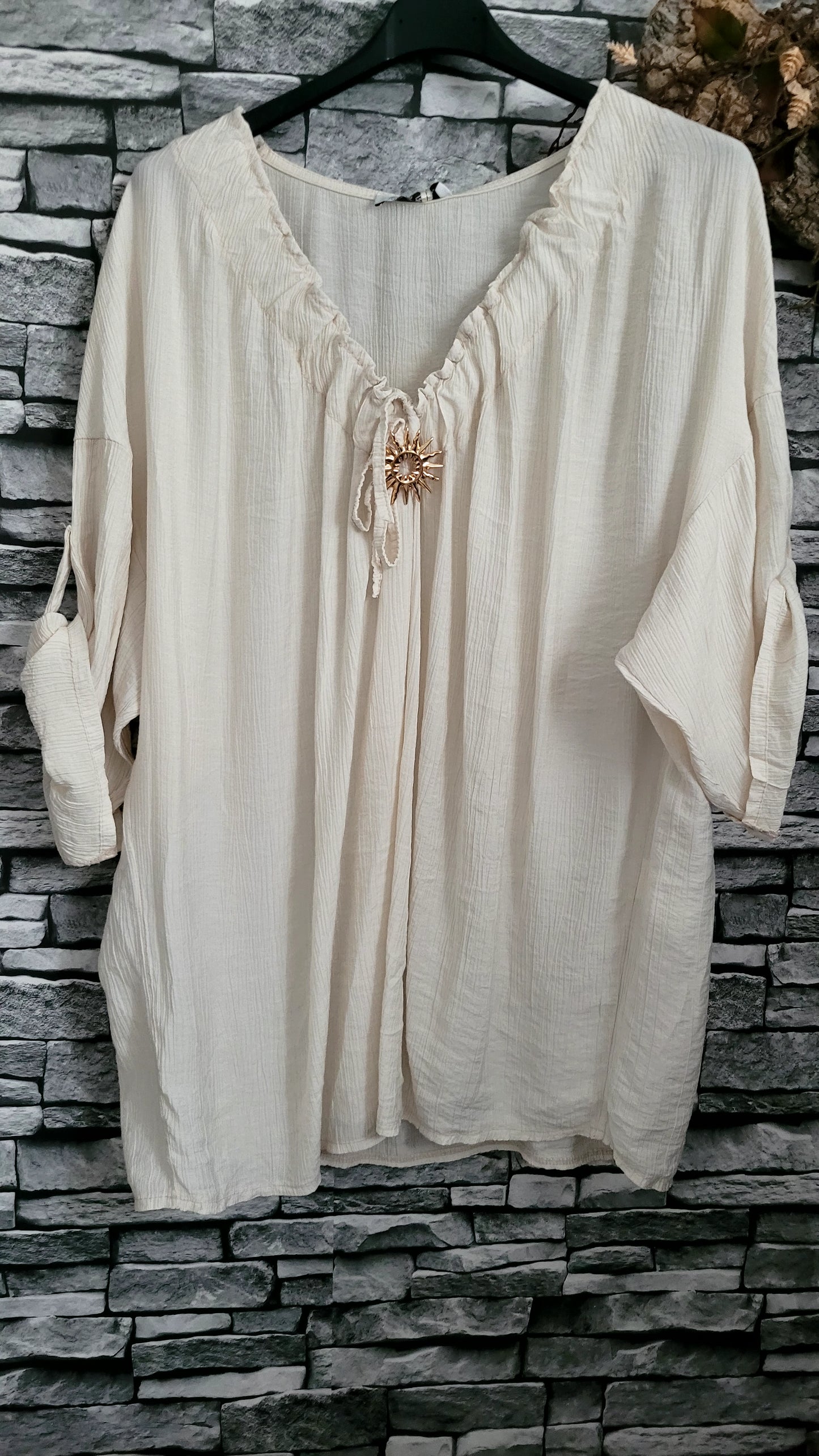 🌺Tunique crème bohème fluide