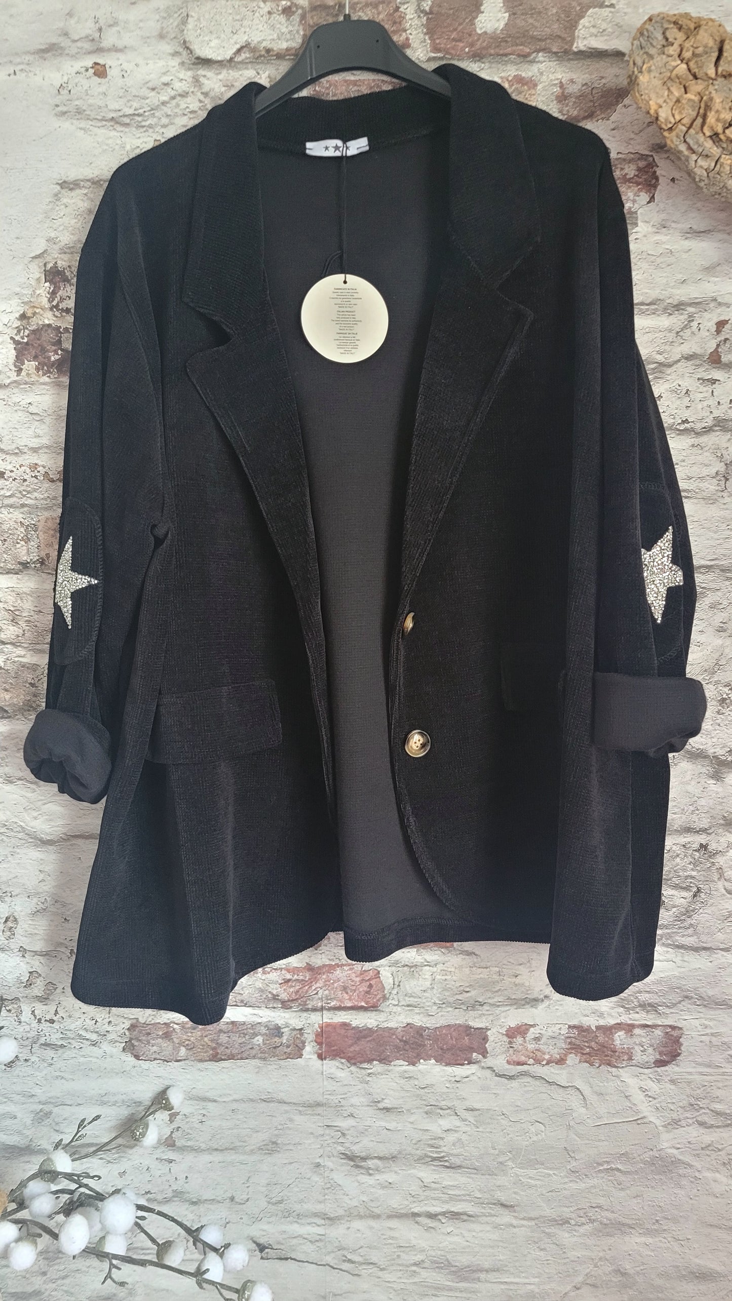 💋 VESTE BLAZER EN VELOURS CÔTELÉ