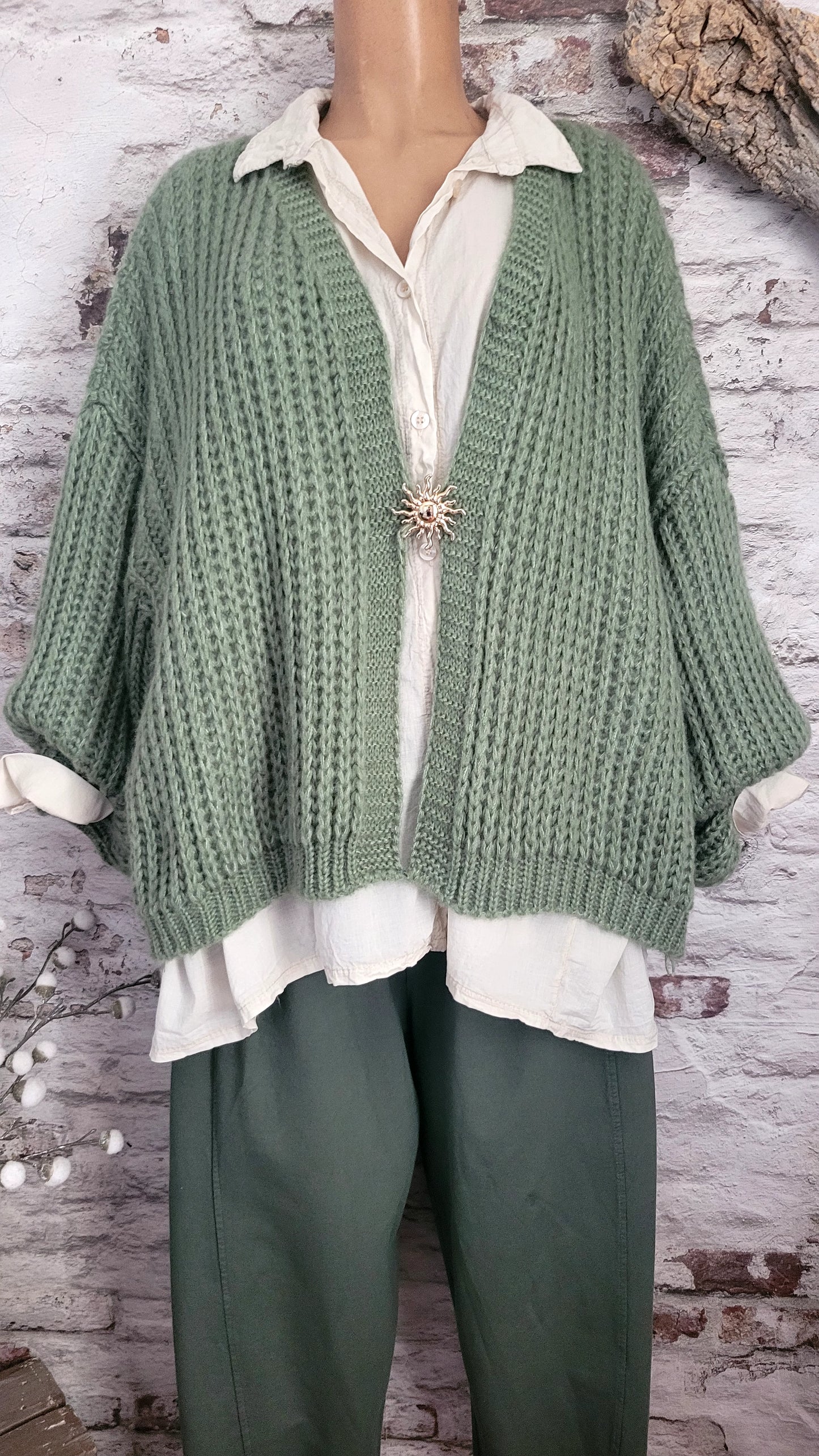 💚 Gilet Cocooning avec Broche Soleil