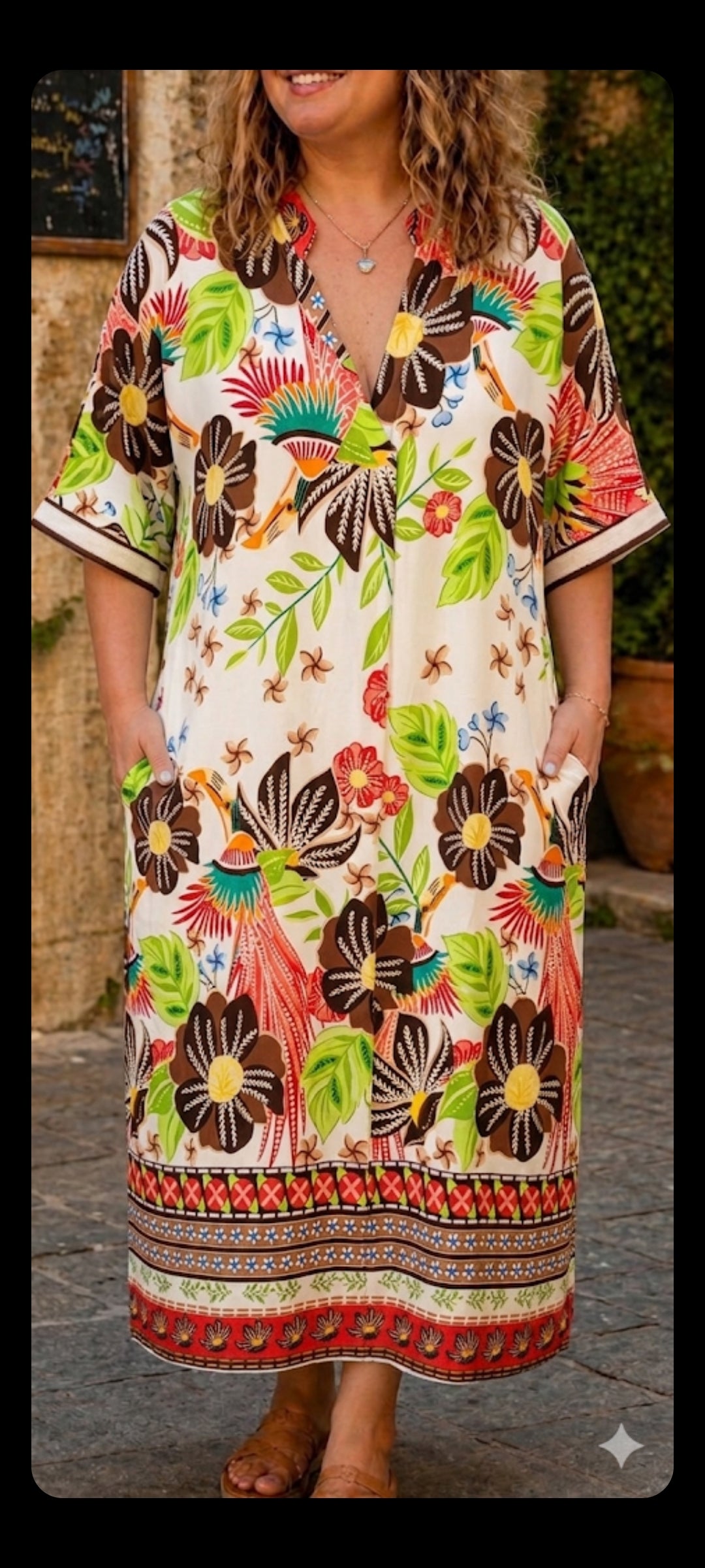 🍀 Robe Kimono "Odyssée Tropicale"