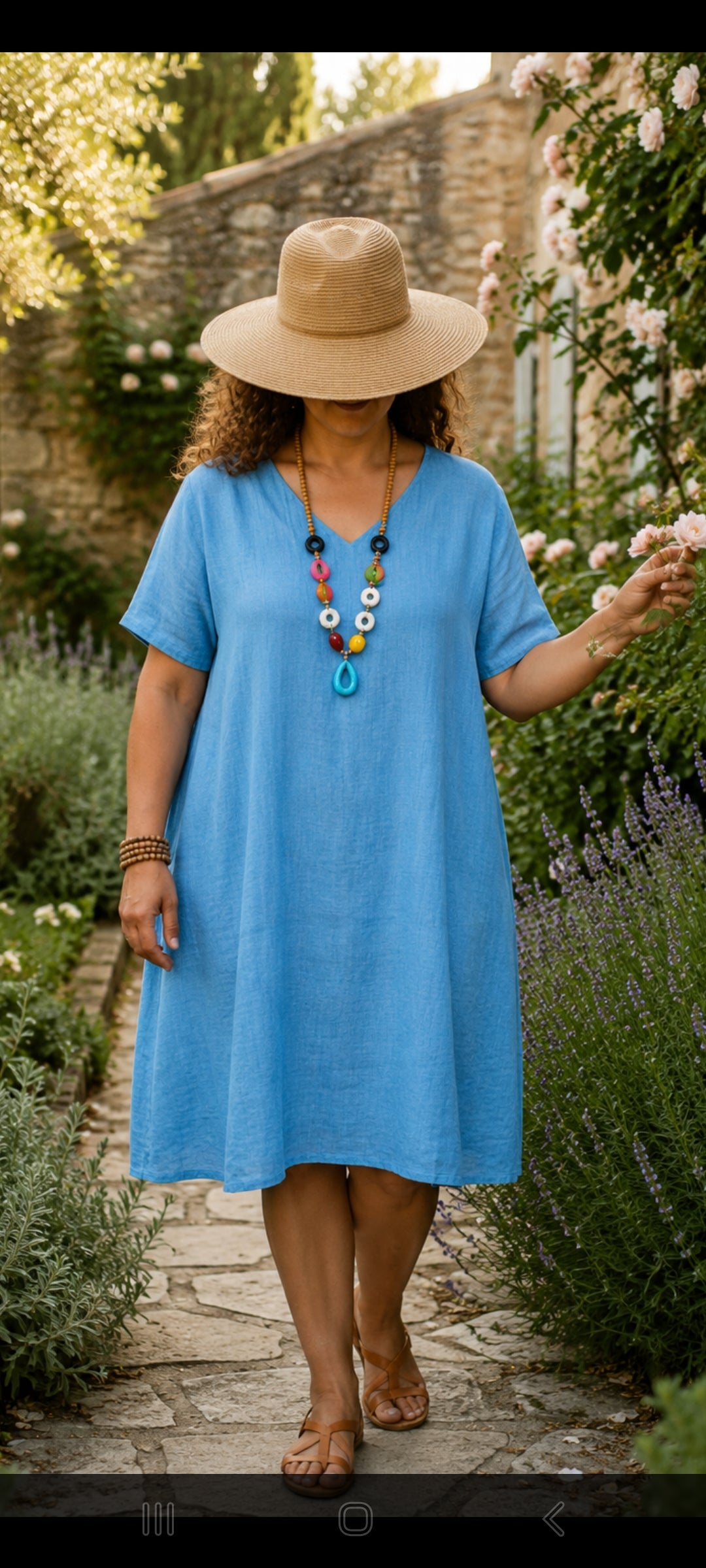 🍀 Robe Midi en Coton & Lin – L'Esprit Bohème Chic