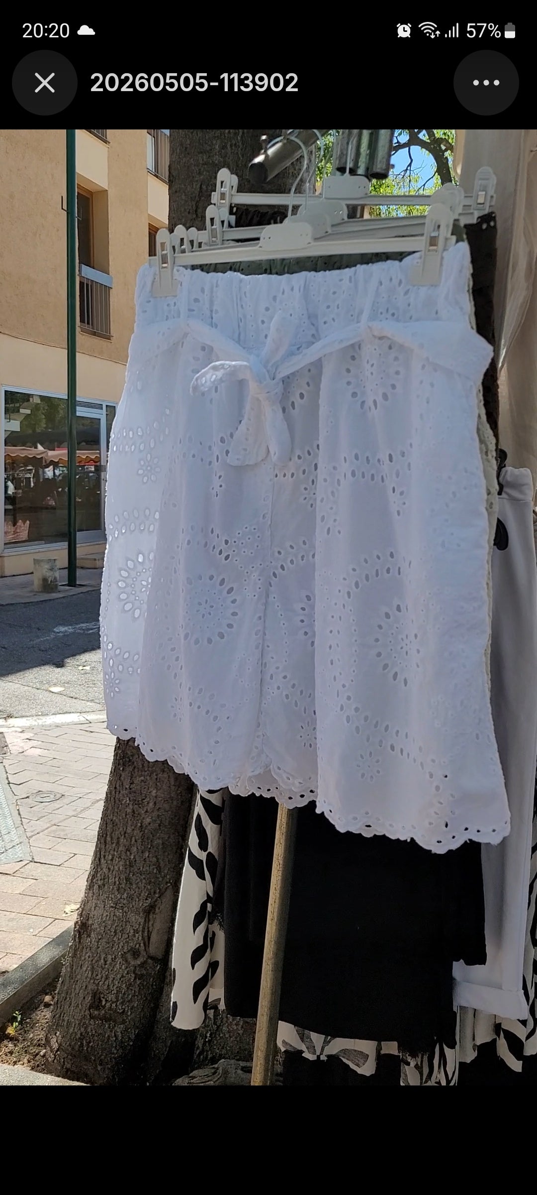 🍀 Short en Broderie Anglaise "Bohème Chic" blanc