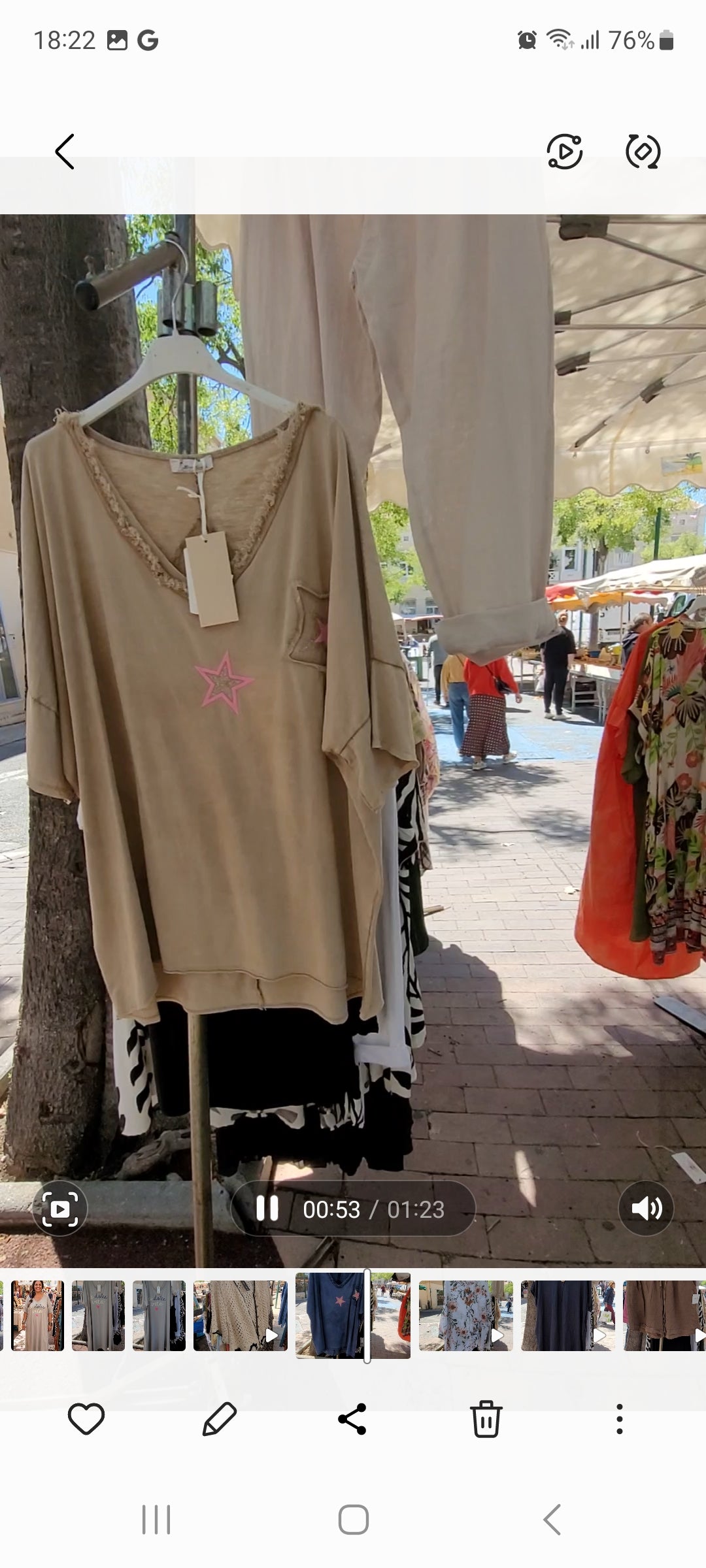 🌺 T-shirt Tunique en coton Délavé - Style Bohème-Chic avec Détails Étoile Pink