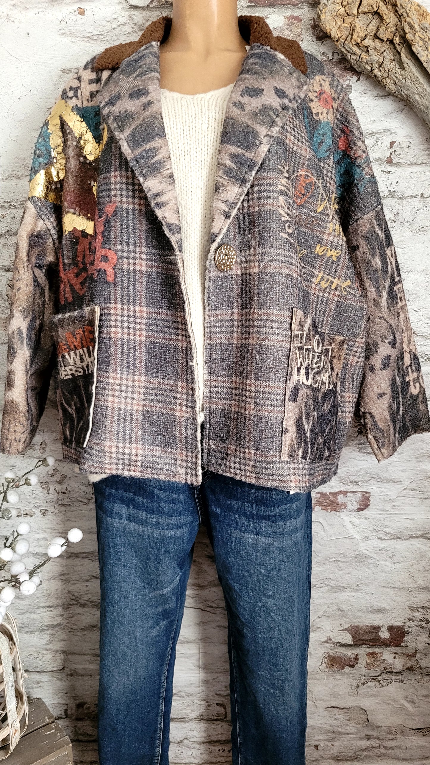 🍒 VESTE COURTE OVERSIZE