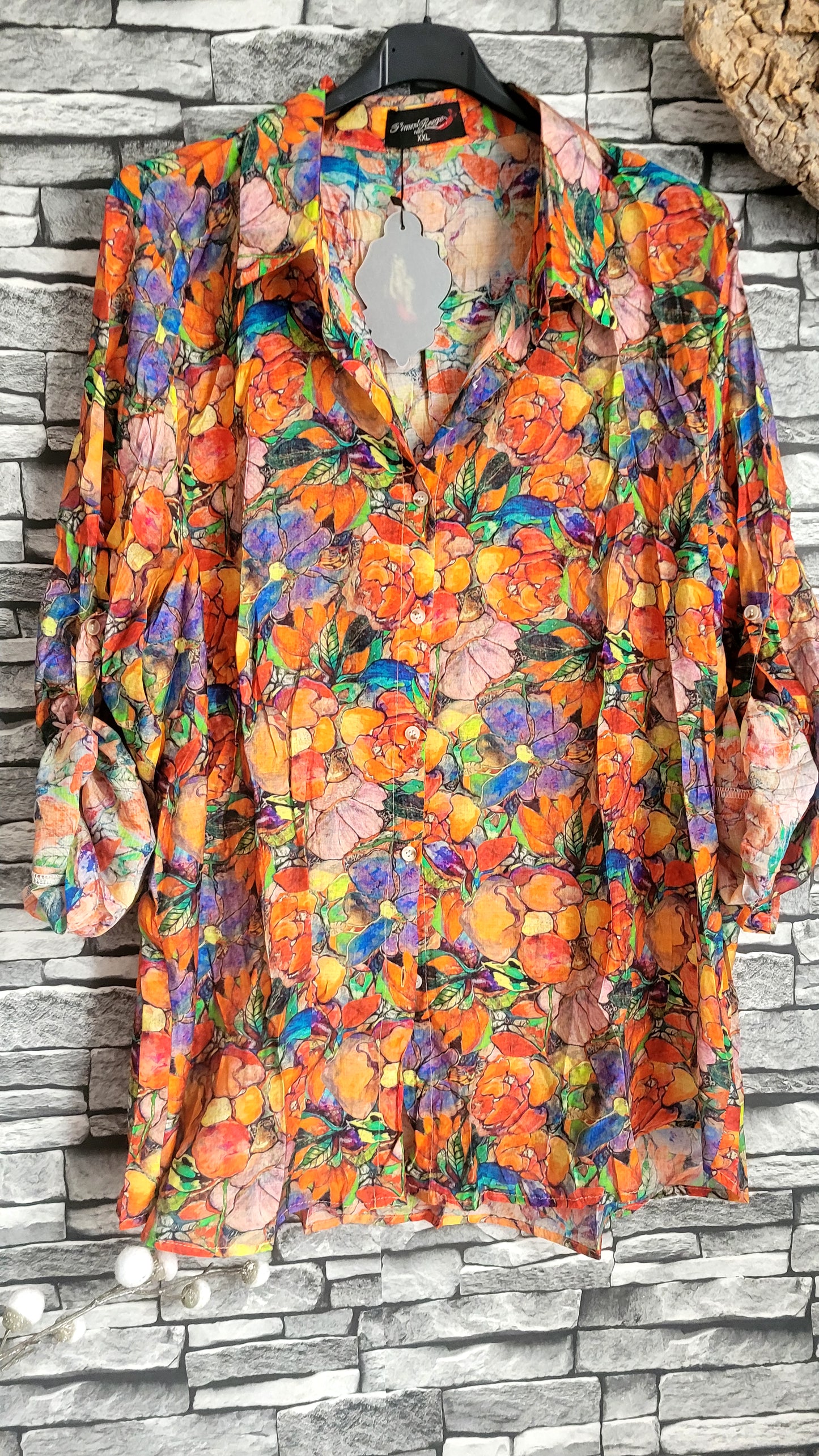 🌷 Chemise Fluide en Viscose & Tencel – Imprimé Floral