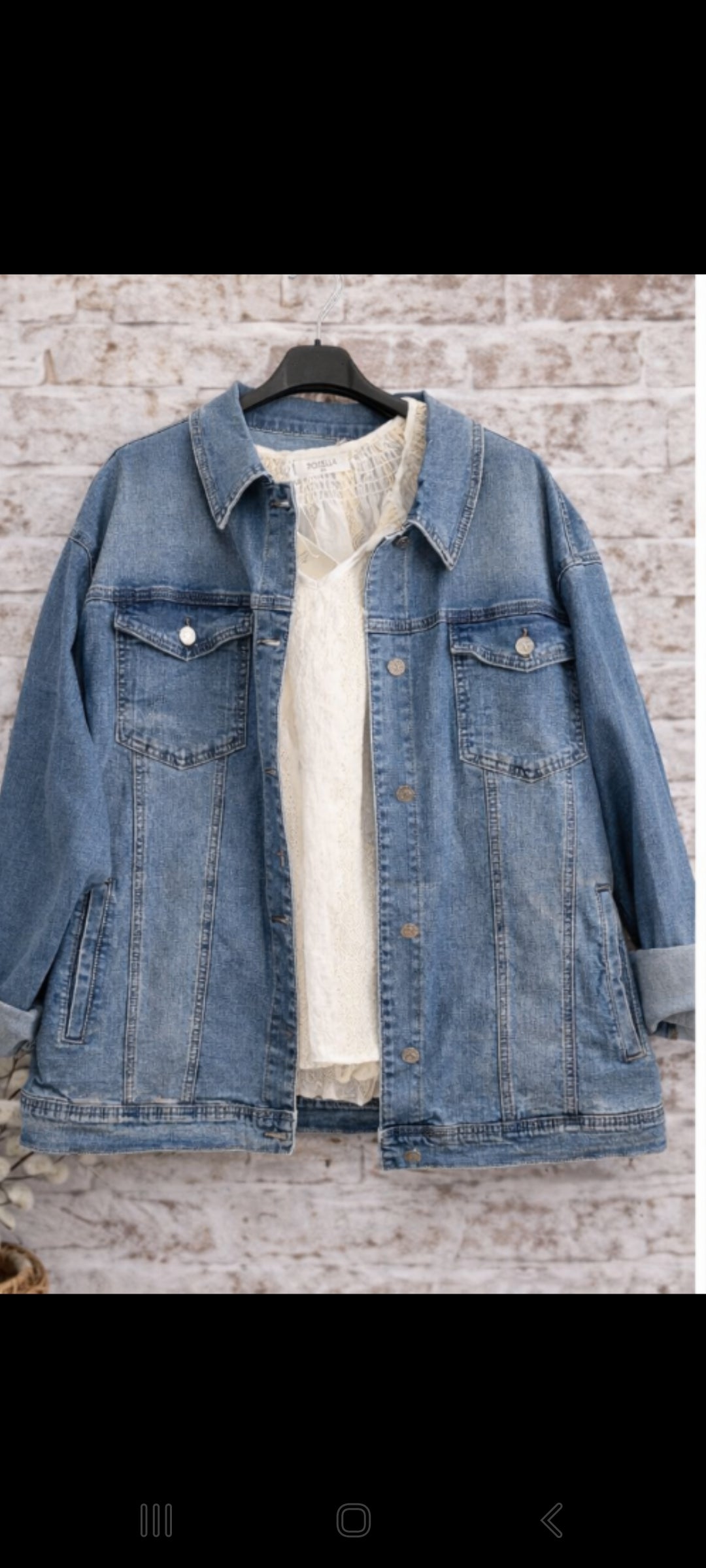 🎀Veste en jean oversize – style casual bohème