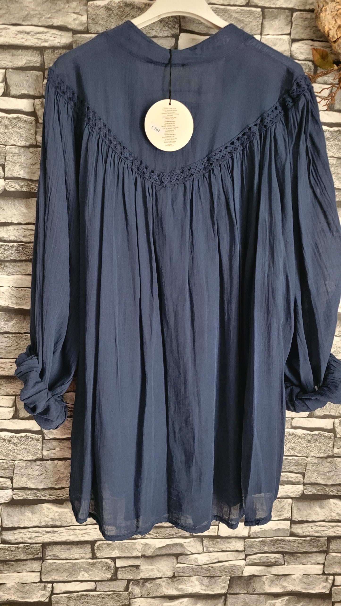 🌸Tunique Bohème "Céleste" – Bleu Nuit