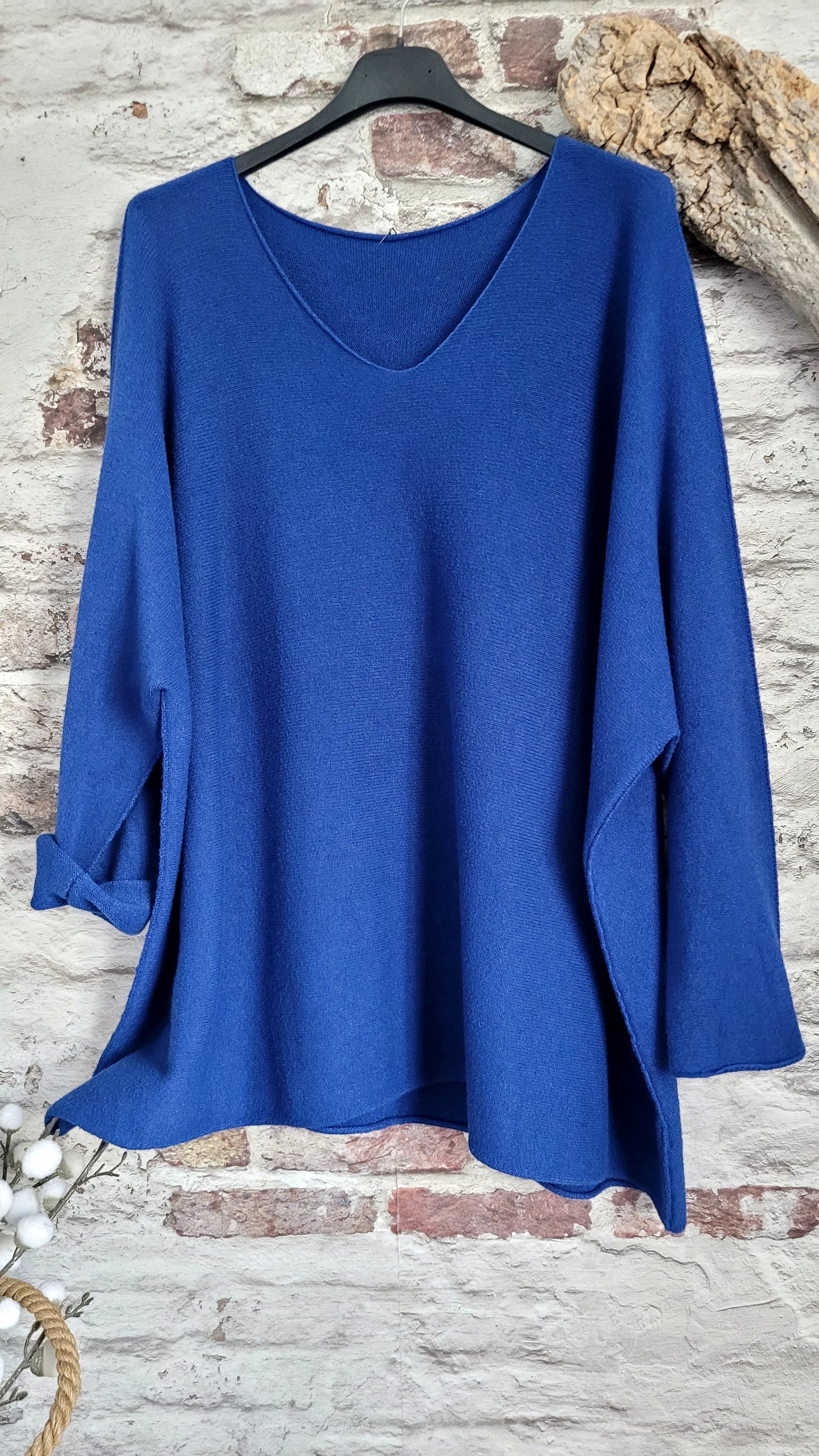 🍒 PULL OVERSIZE BLEU ROI