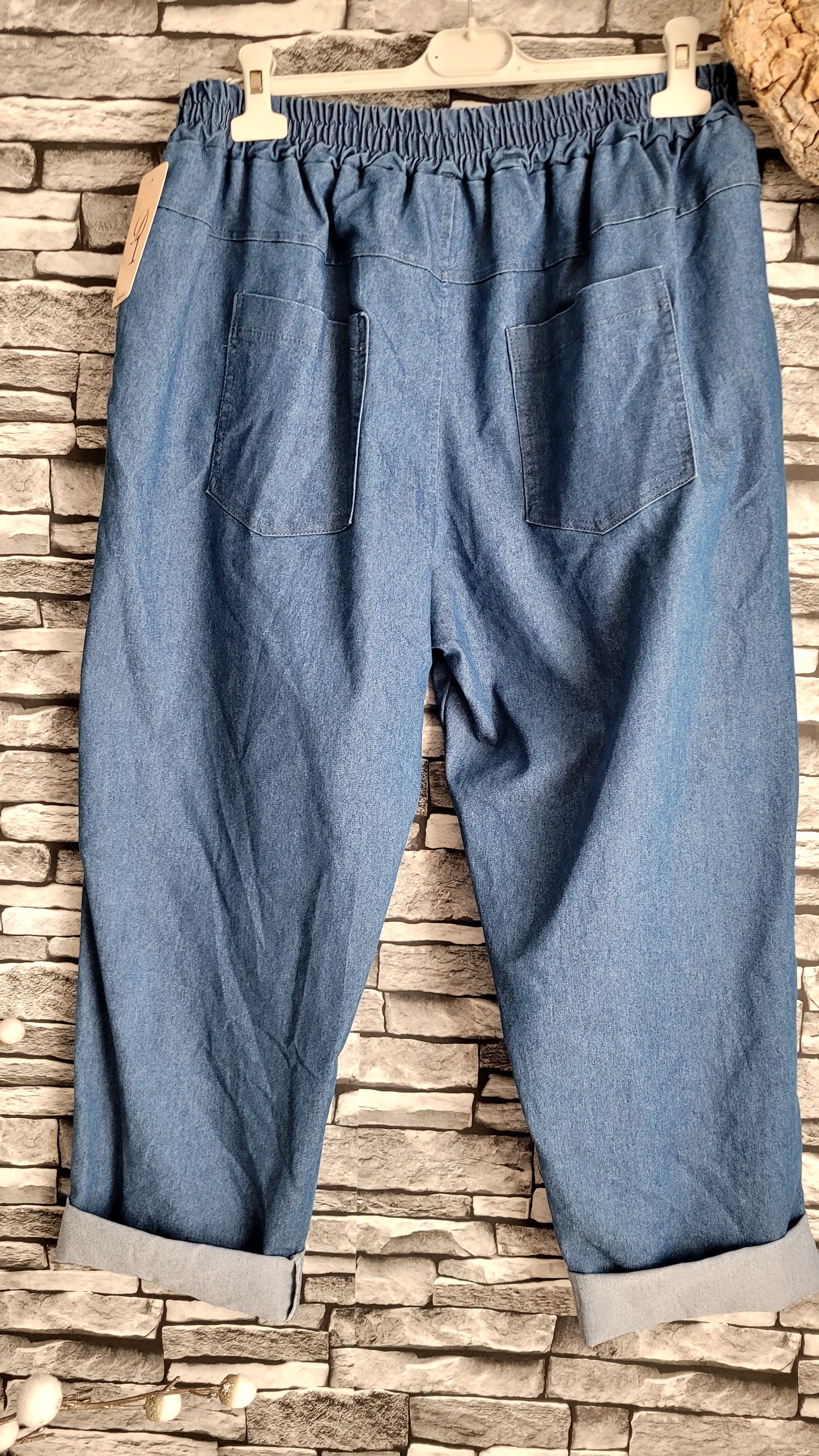 🌺 Pantalon Denim "Étoiles" – Style & Confort