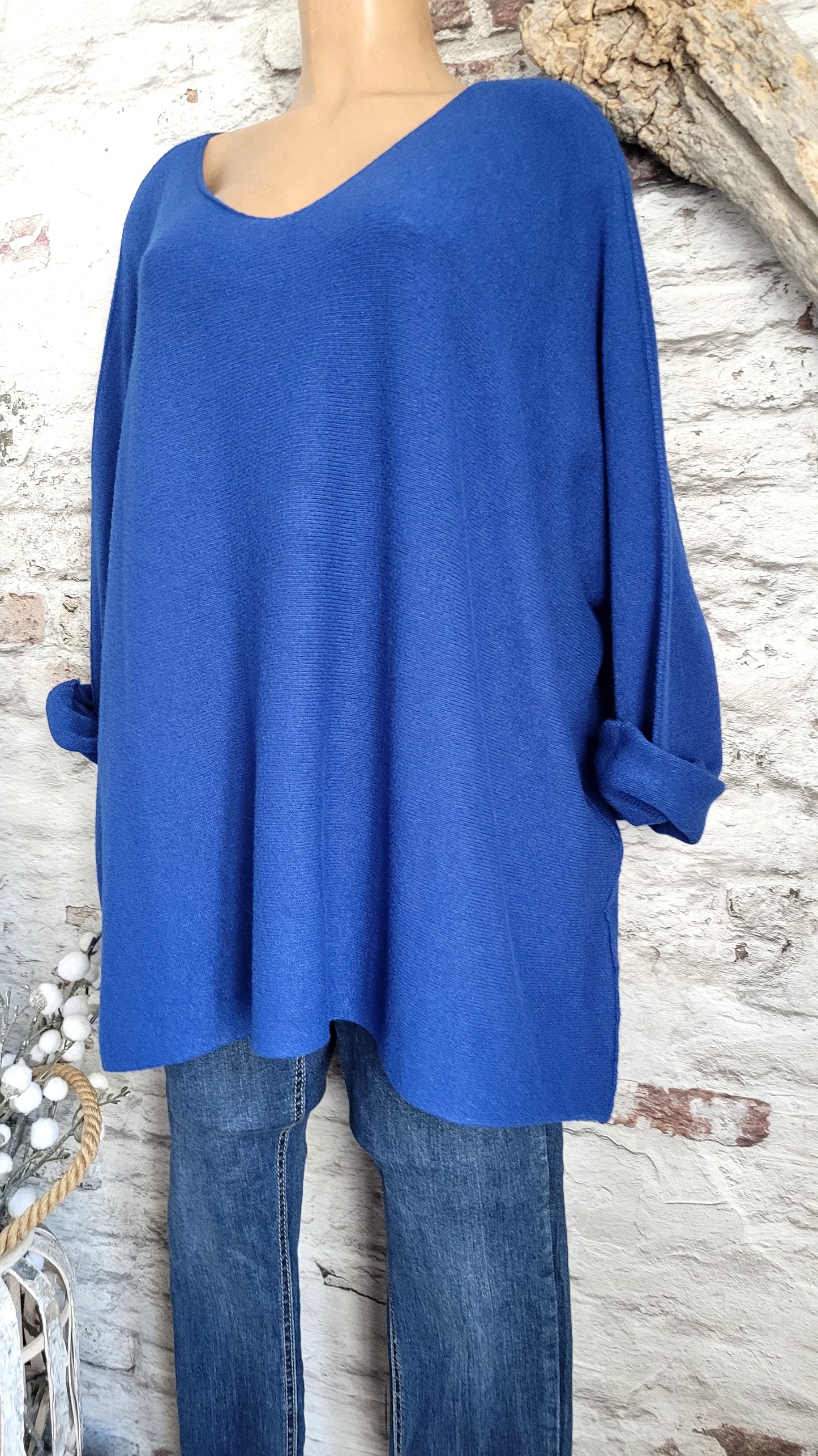 🍒 PULL OVERSIZE BLEU ROI