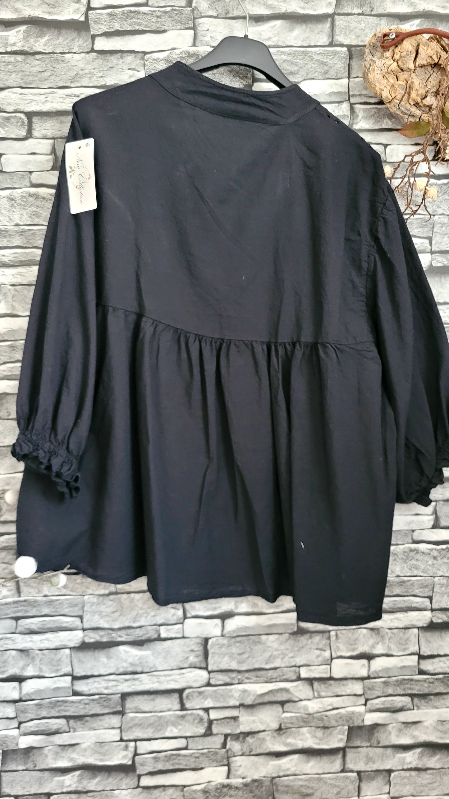 🎀Blouse Bohème en Broderie Anglaise noir