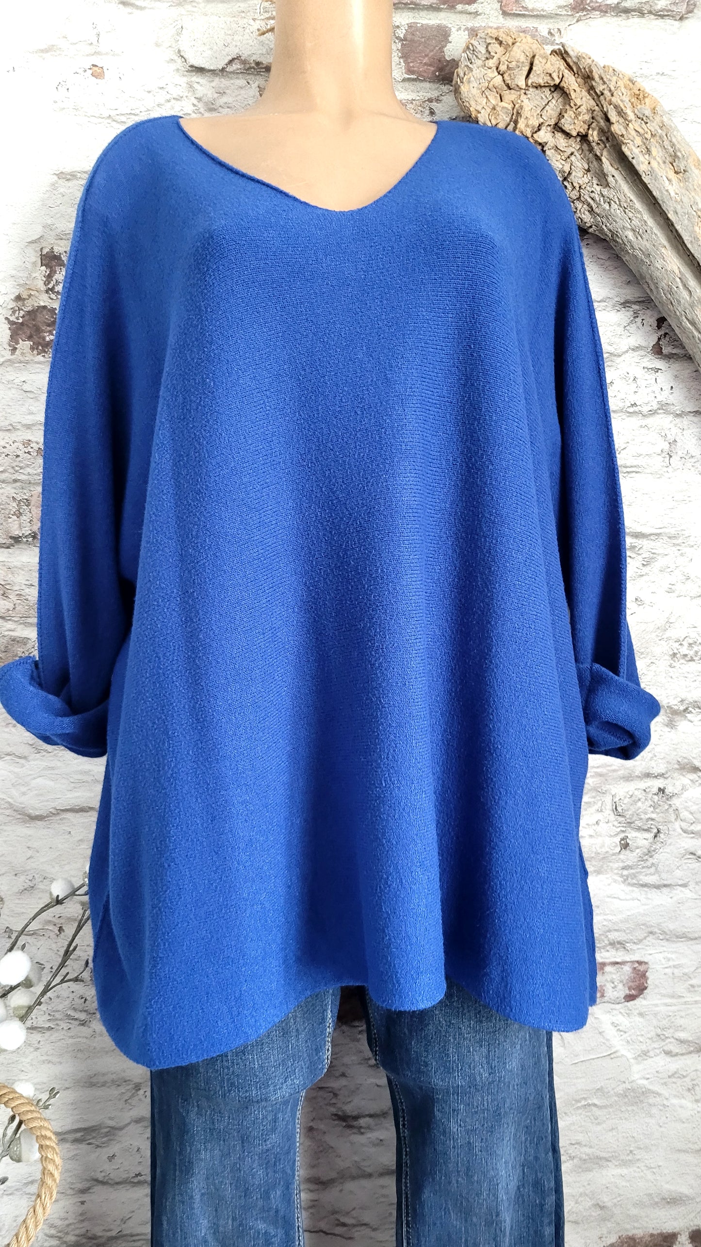 🍒 PULL OVERSIZE BLEU ROI