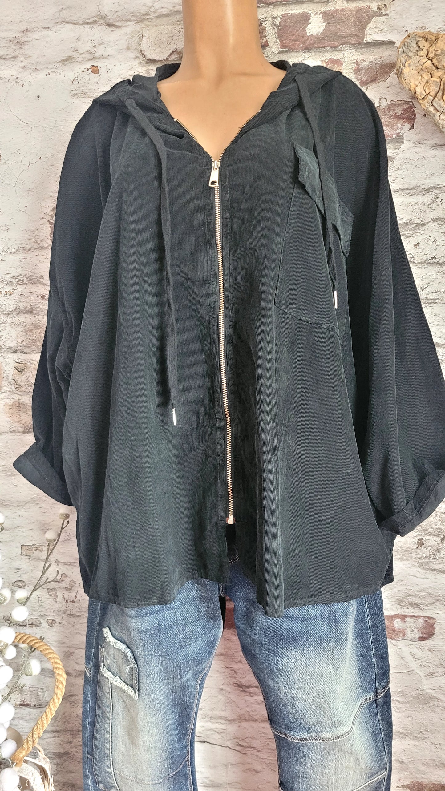 ♥️ VESTE ZIPPÉE EN VELOURS CÔTELÉ
