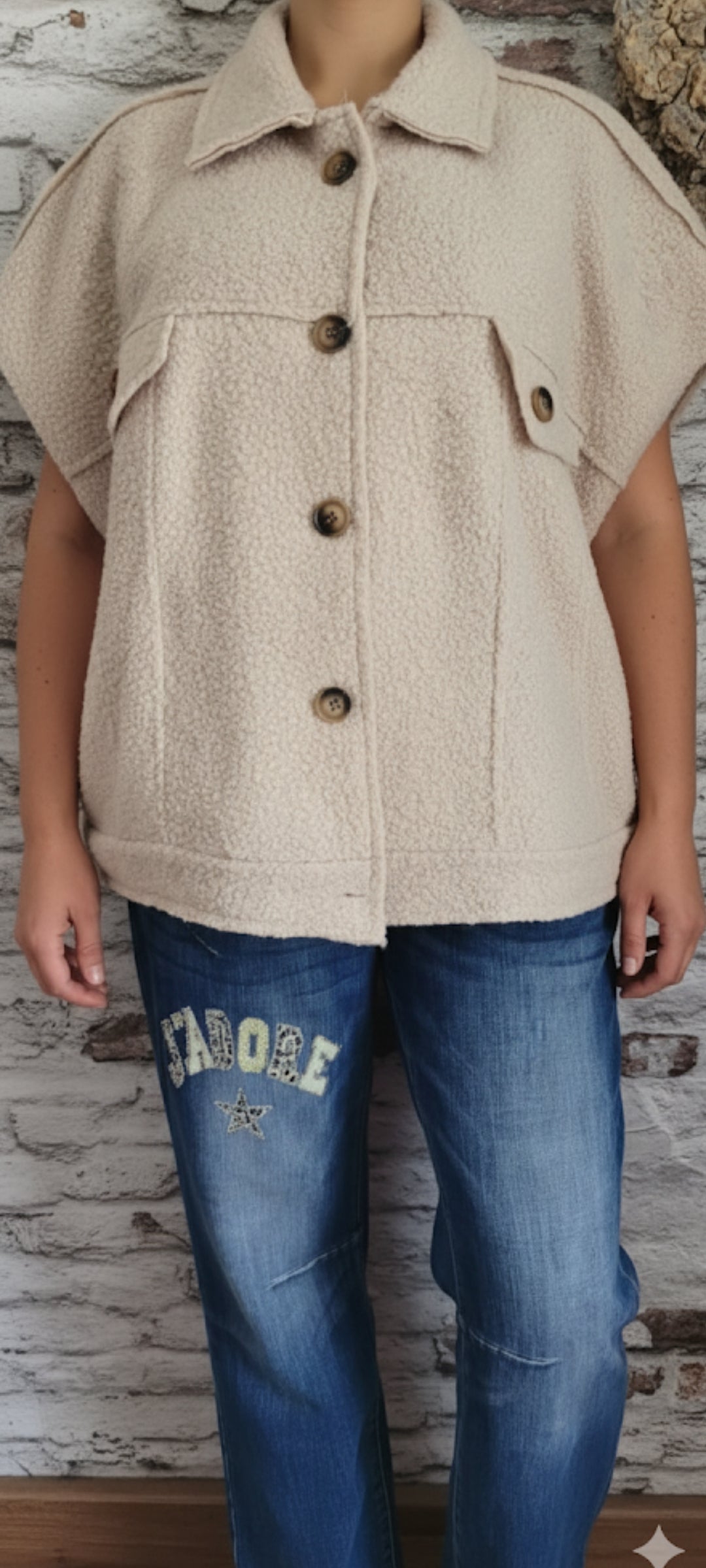 ⚜️ VESTE COURTE EN BOUCLETTE