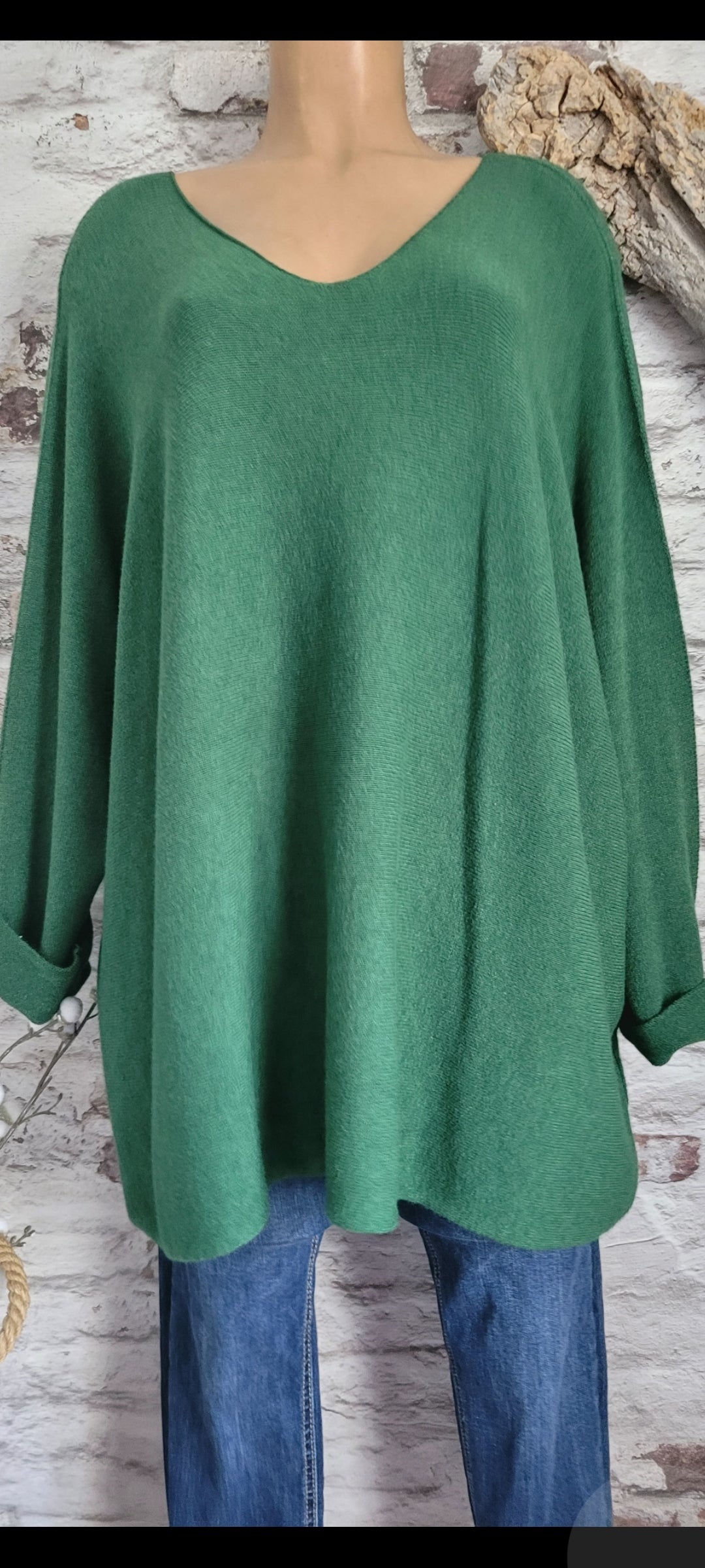 🍒 PULL OVERSIZE VERT SAPIN