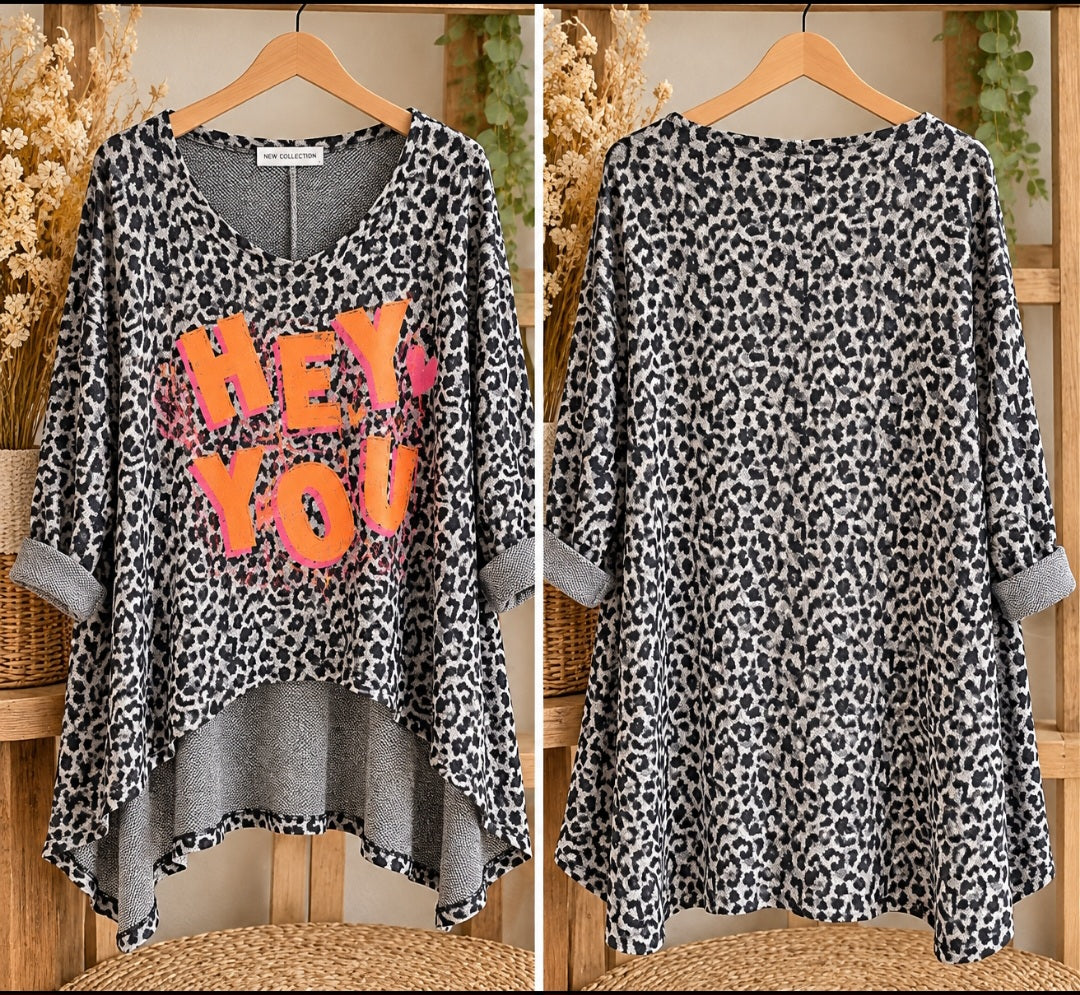 Tunique oversize léopard – Style bohème chic