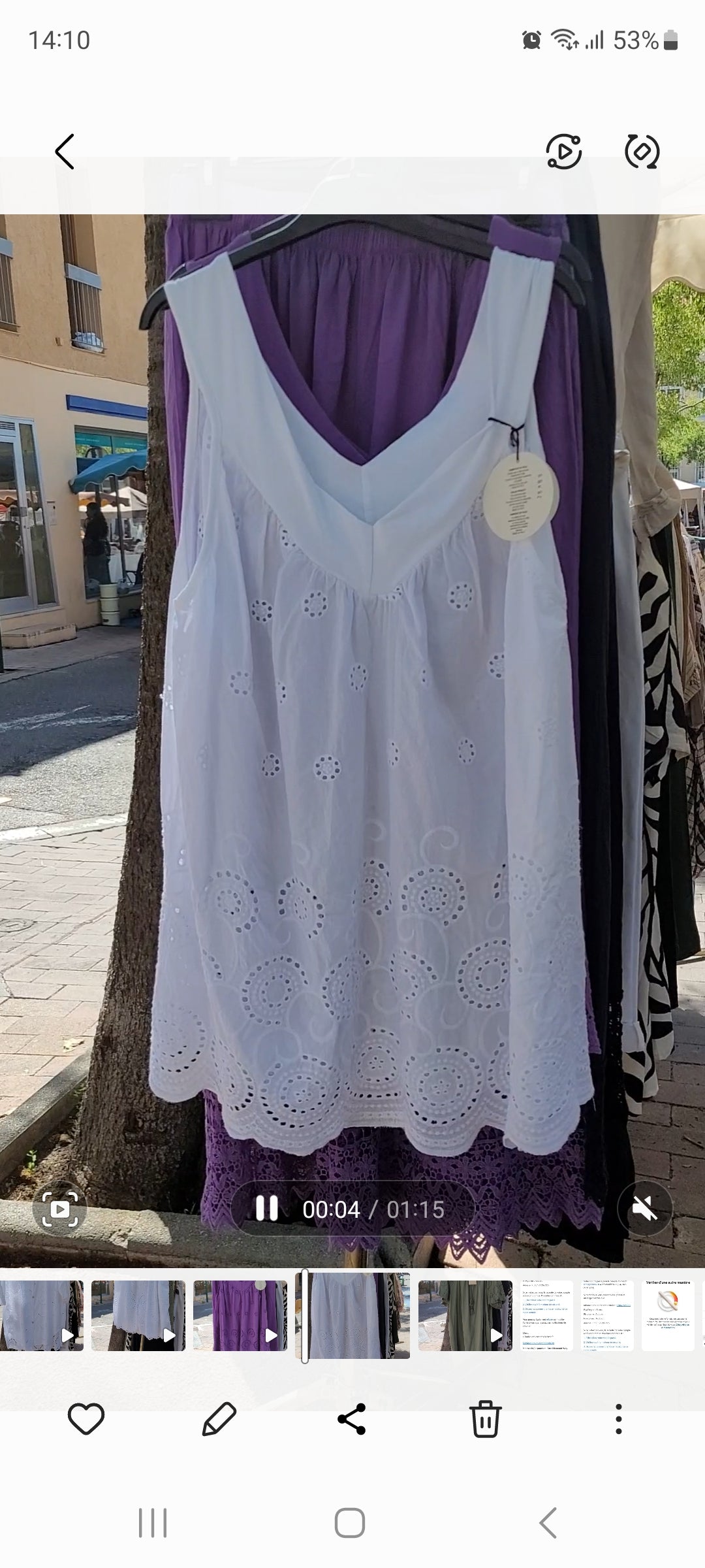 🌿 Tunique brodée blanche – esprit bohème chic