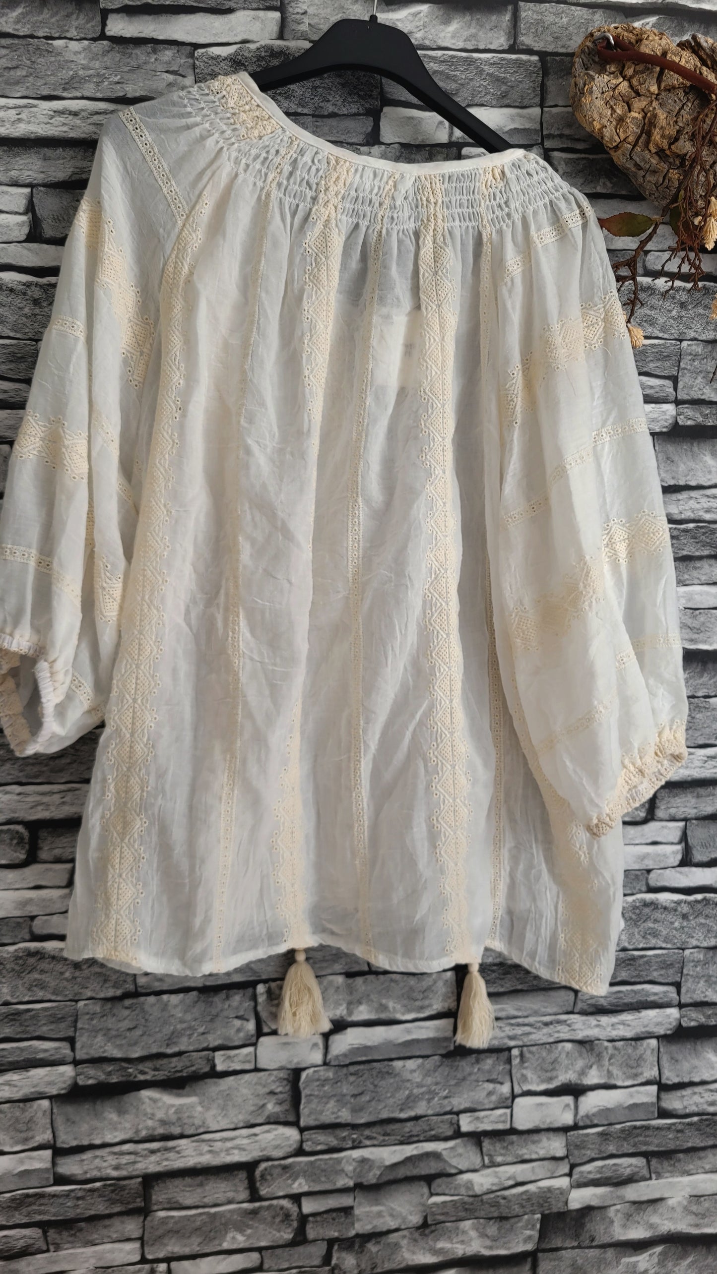 🎀Tunique bohème brodée – Confort & style naturel