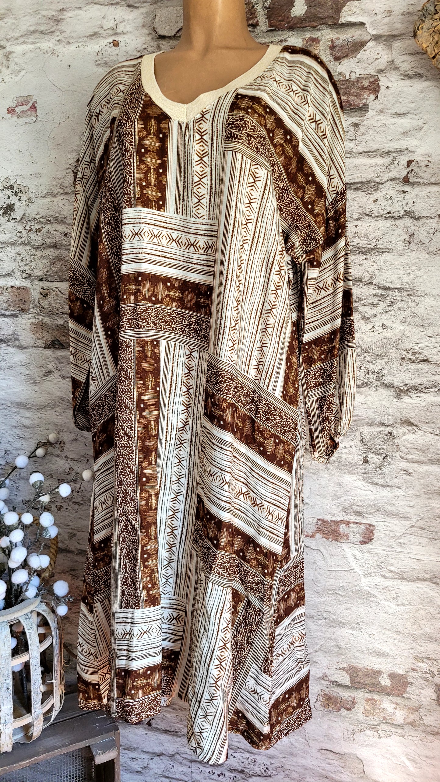 🌺 Robe ample bohème en patchwork