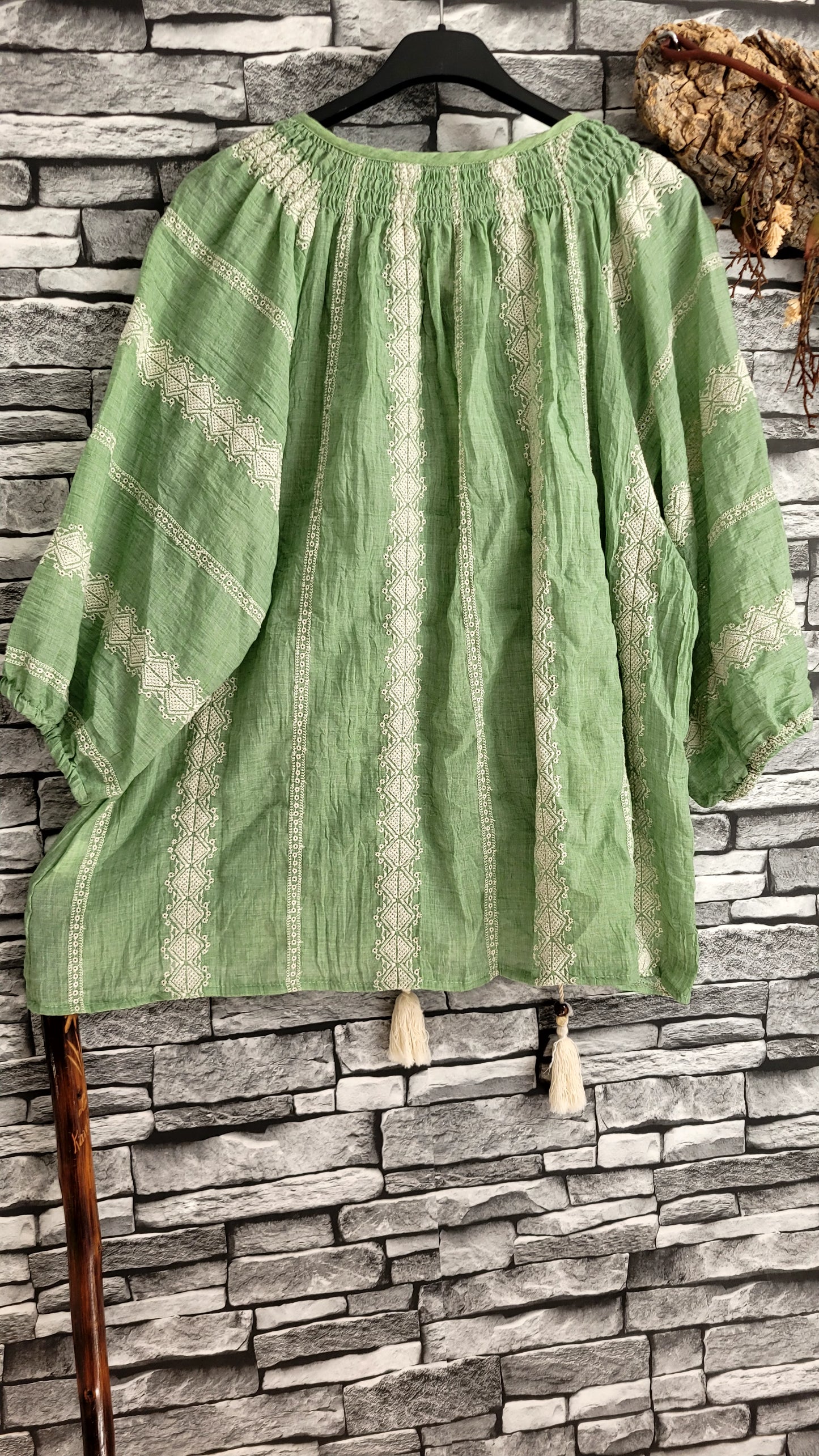 🎀Tunique bohème brodée – Confort & style naturel