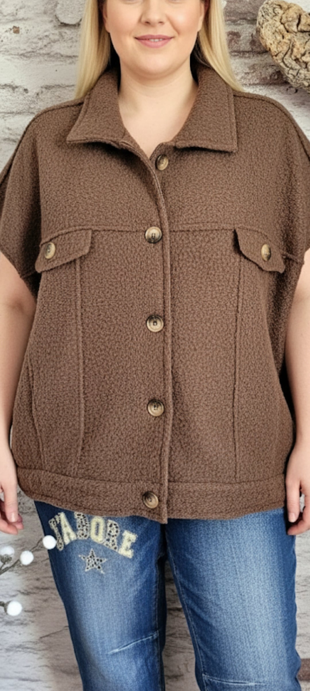 ⚜️ VESTE COURTE EN BOUCLETTE