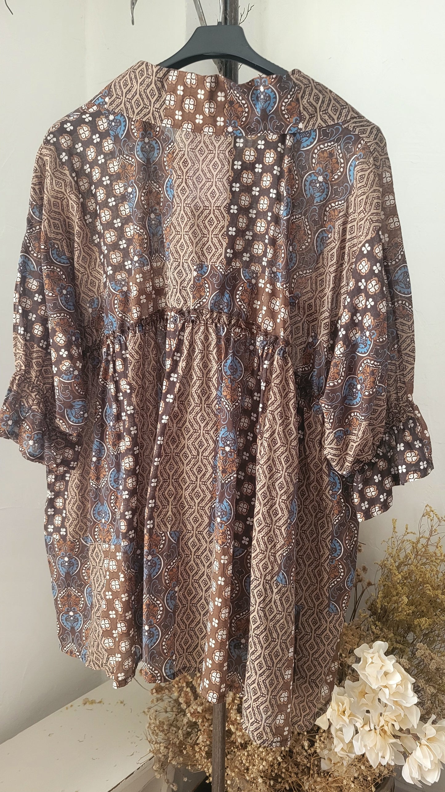 🌴 Blouse fluide à imprimé bohème