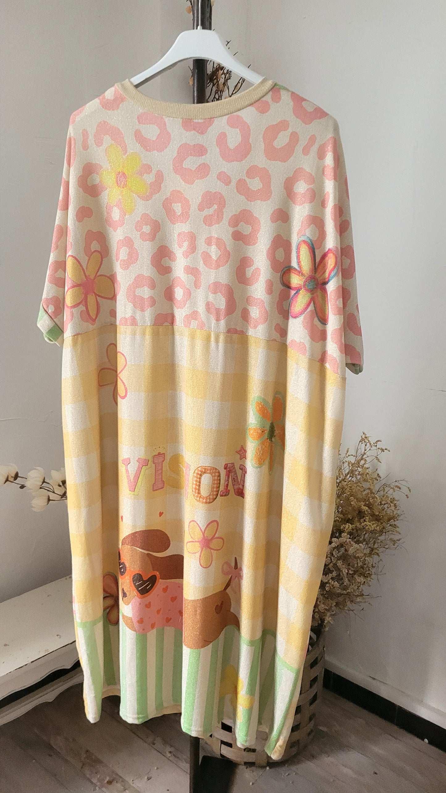 🌸 Robe "Vision Board" en Lurex – L'éclat Pop & Arty