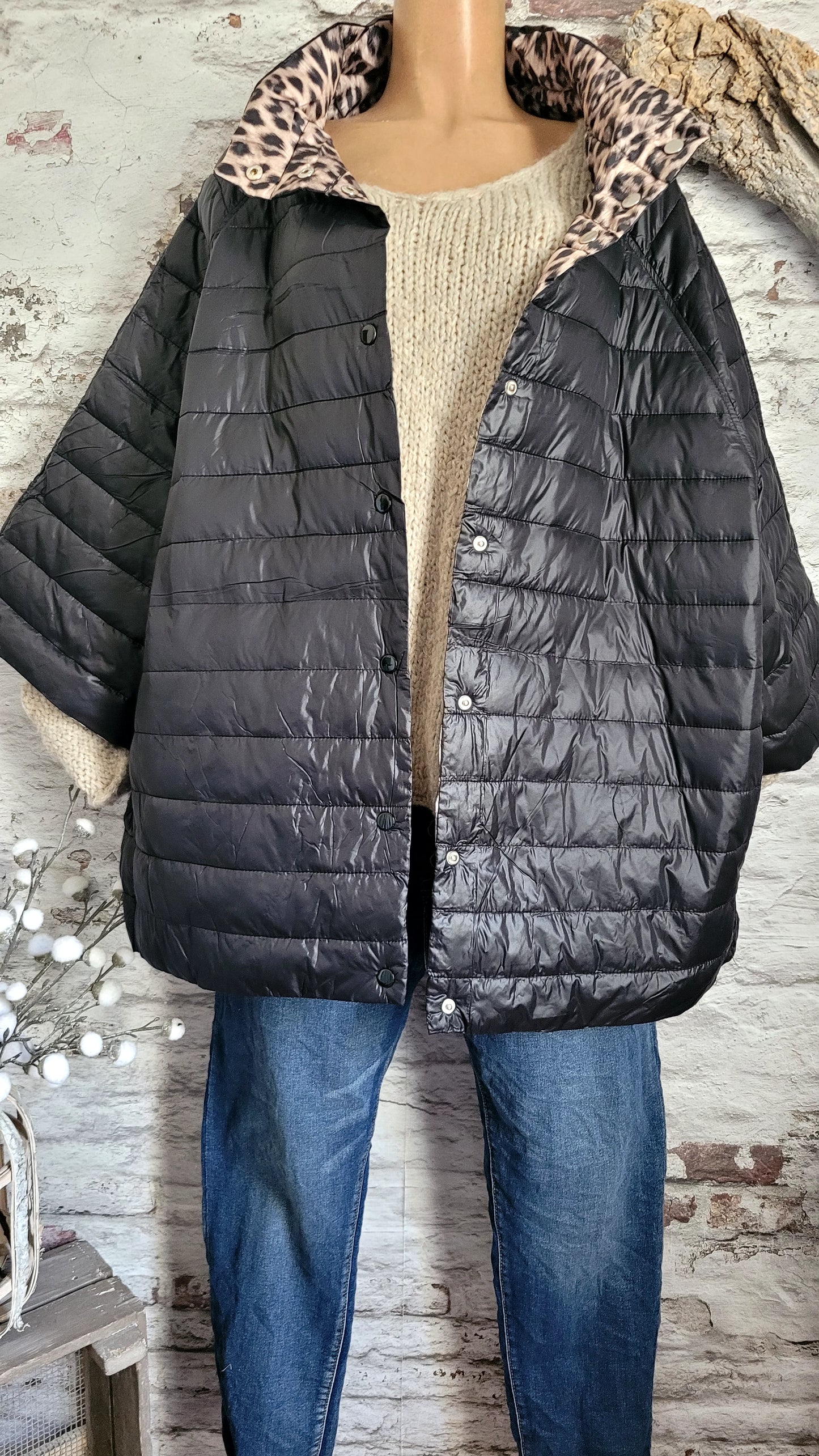 🌹 VESTE DOUDOUNE RÉVERSIBLE