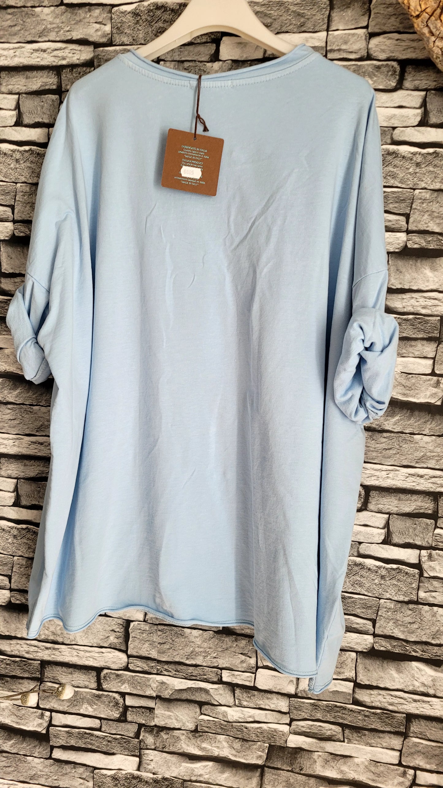 🌸 T-shirt Oversize bleu délavé sur le devant "Dreamer" – Coupe Confort & Style Ailes