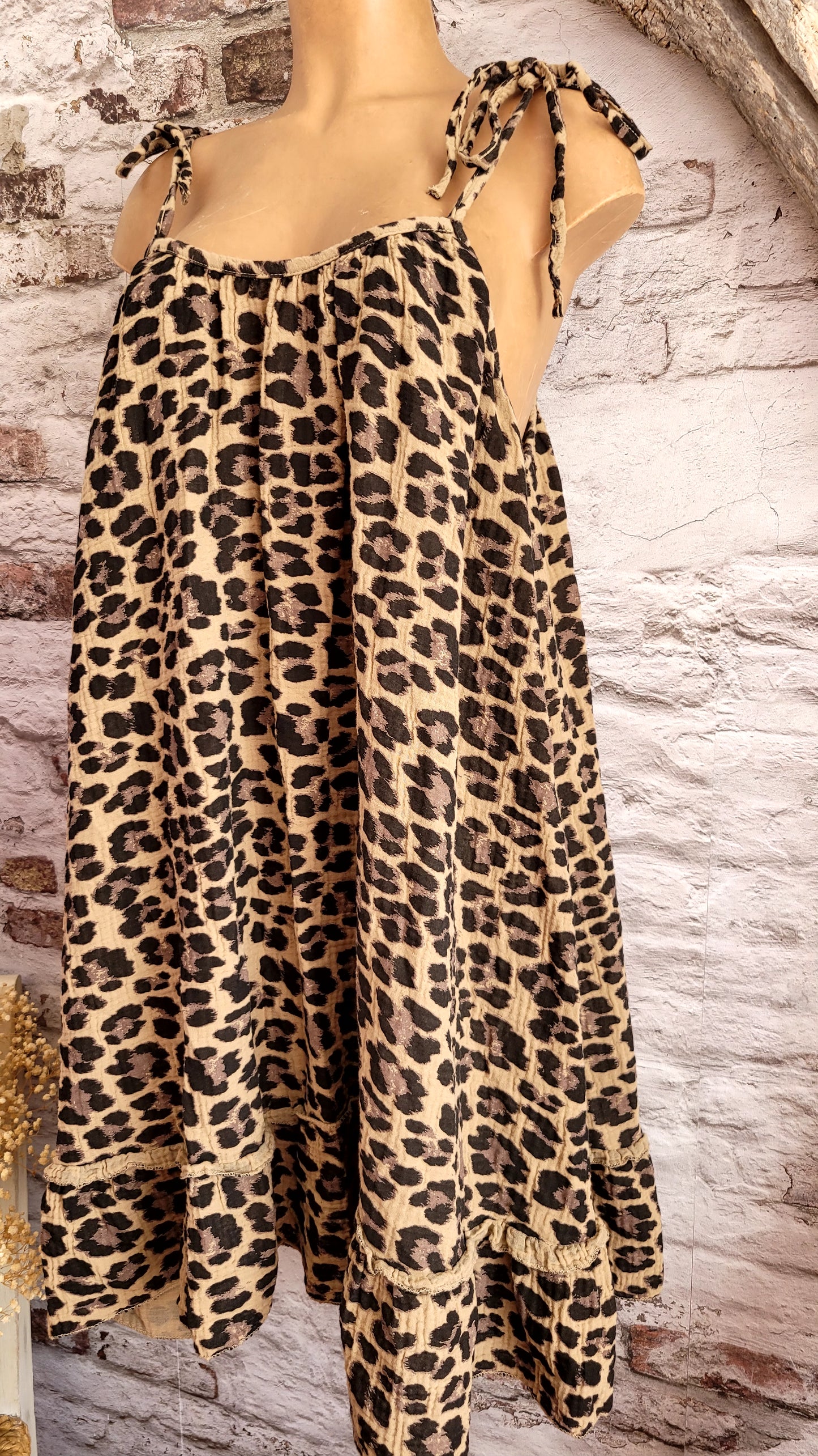 ⚜️ Robe mi-longue léopard