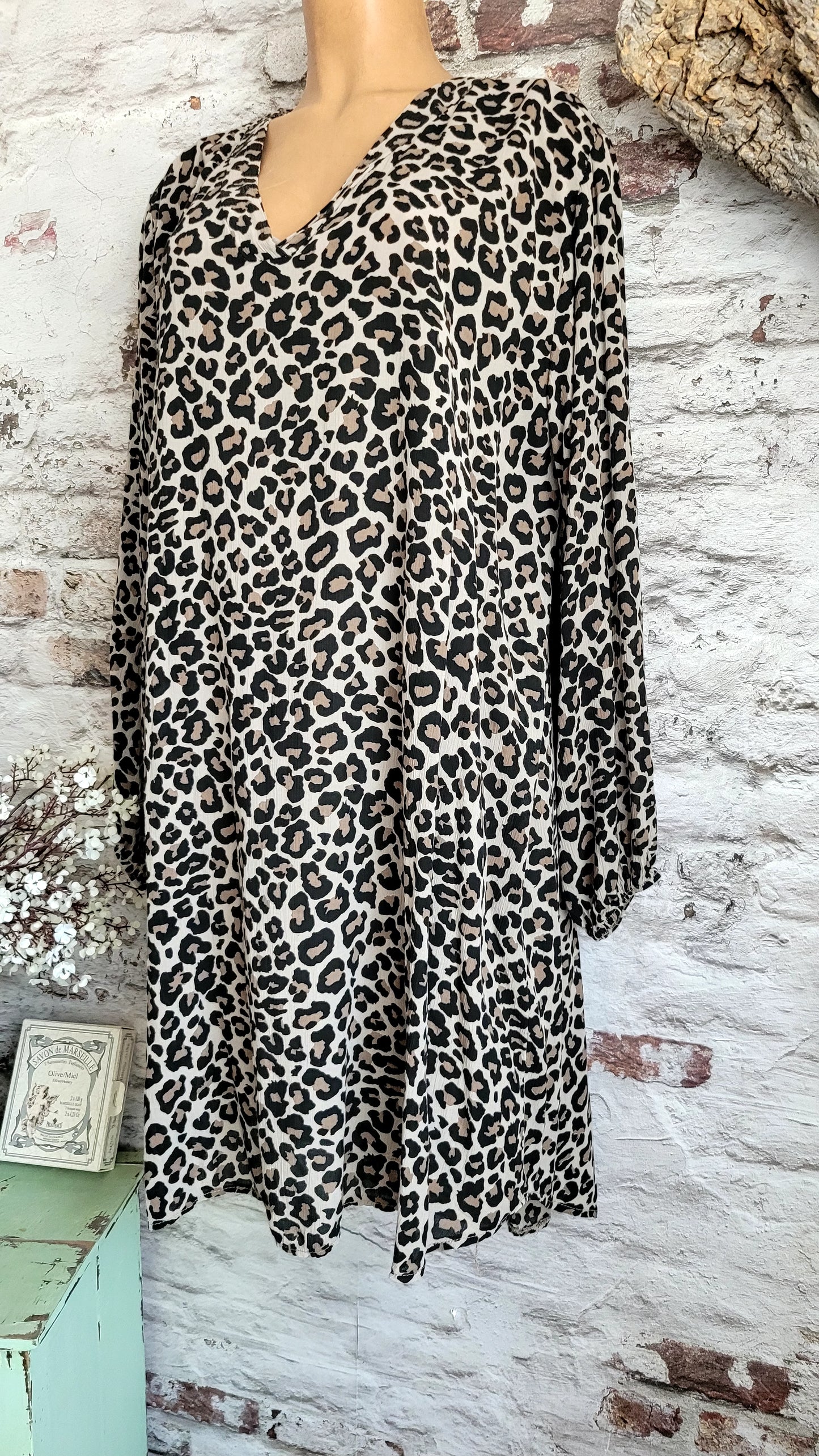 🖤 Robe motif léopard