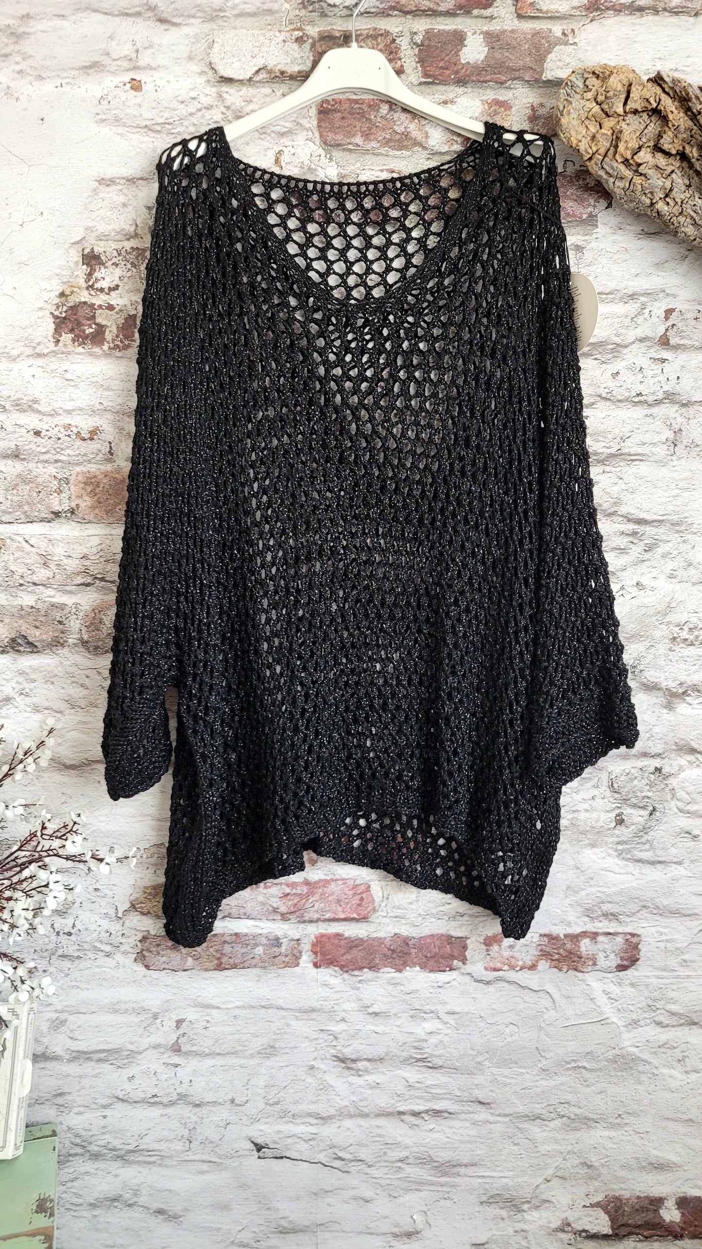 ⚜️ Pull crochet noir