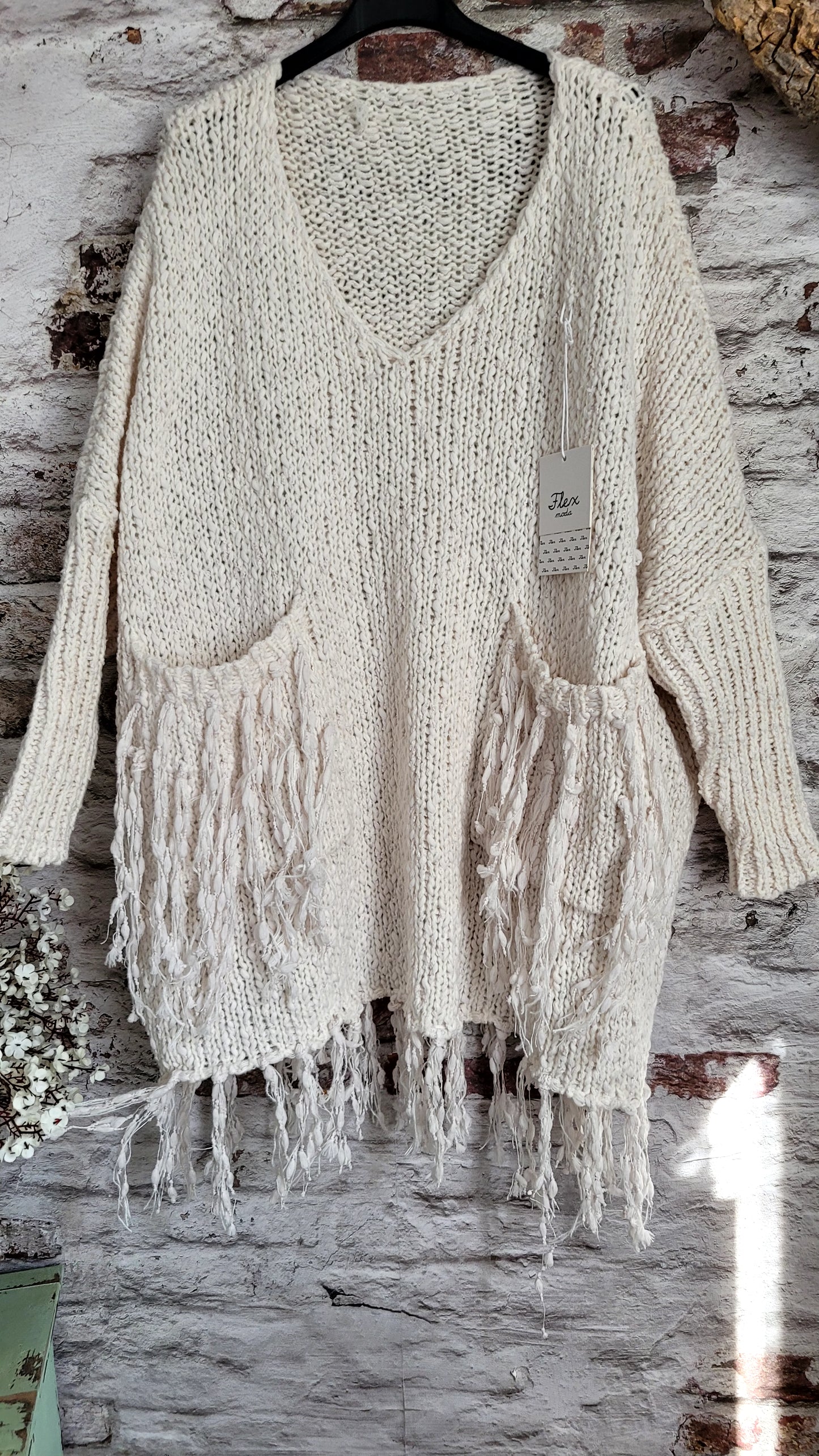 🌸 Pull à franges style bohème