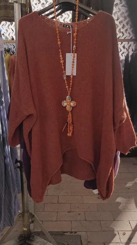 Pull Oversize Doux en Couleurs Variées