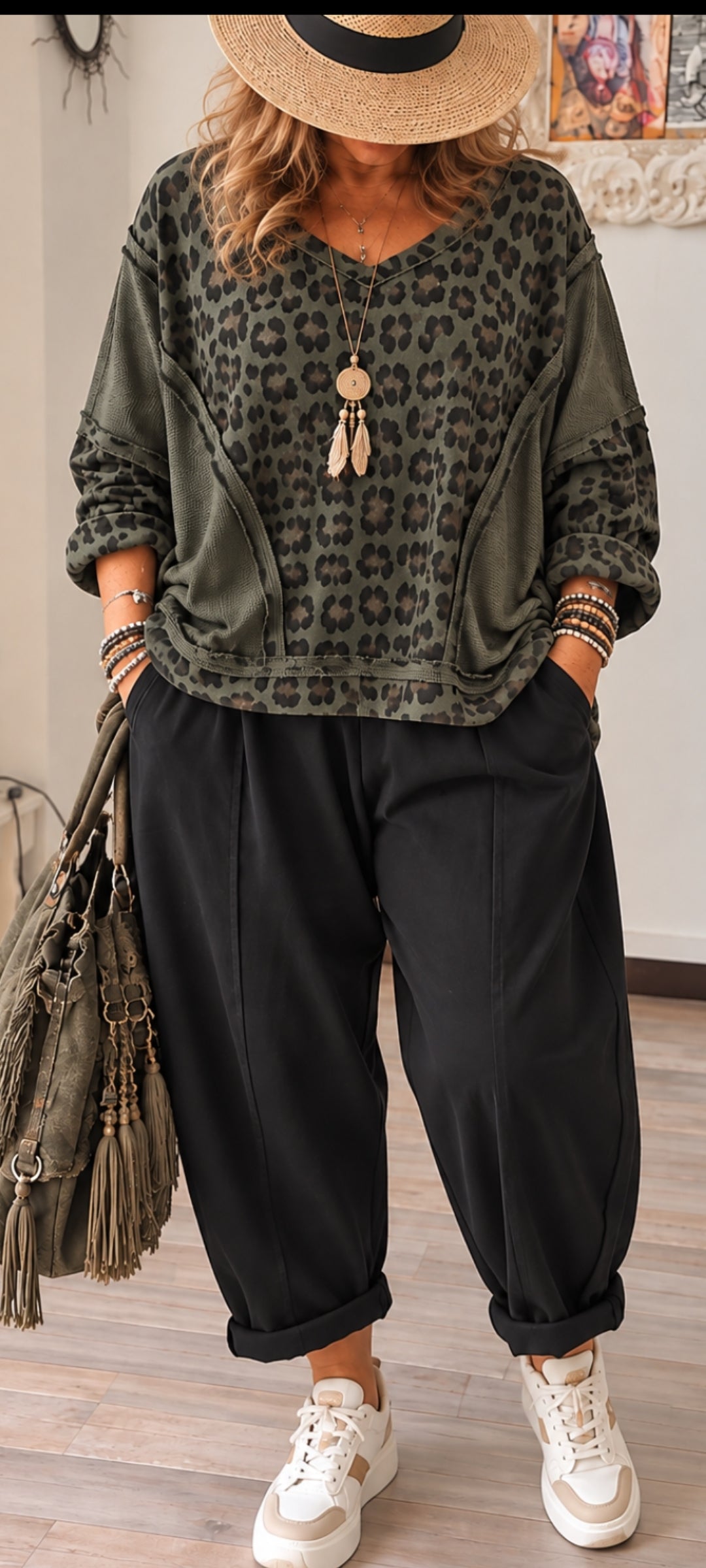 Sweat oversize léopard – Style bohème chic 🐆