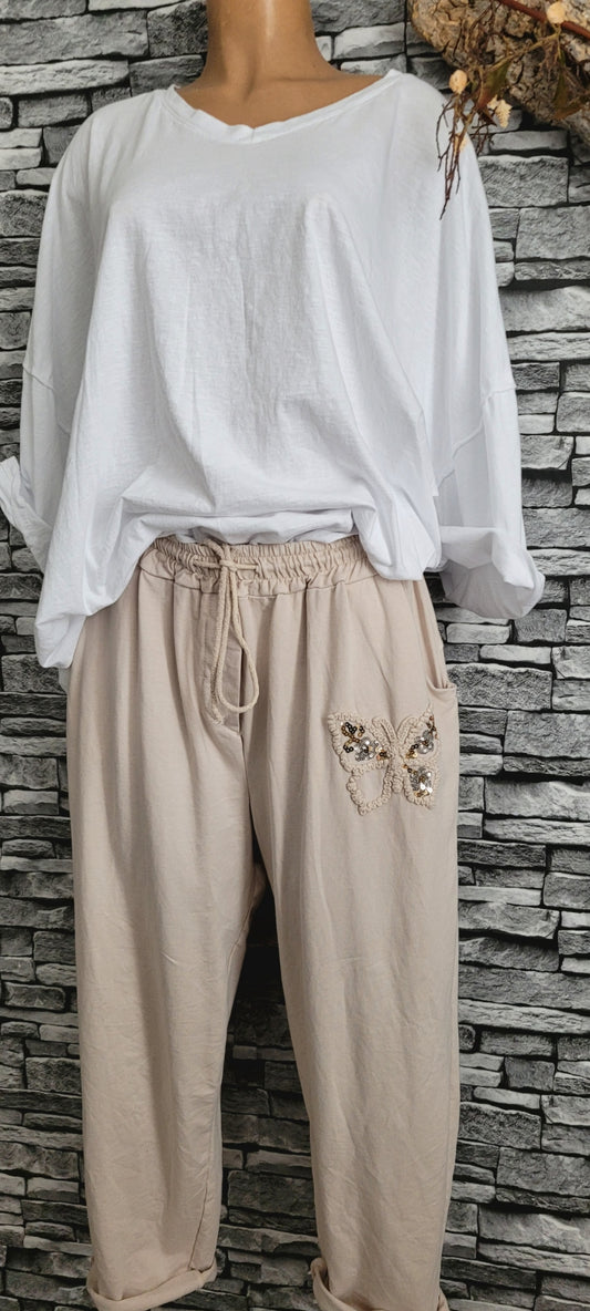 🎀Jogging "Boho-Chic" Papillon Pailleté