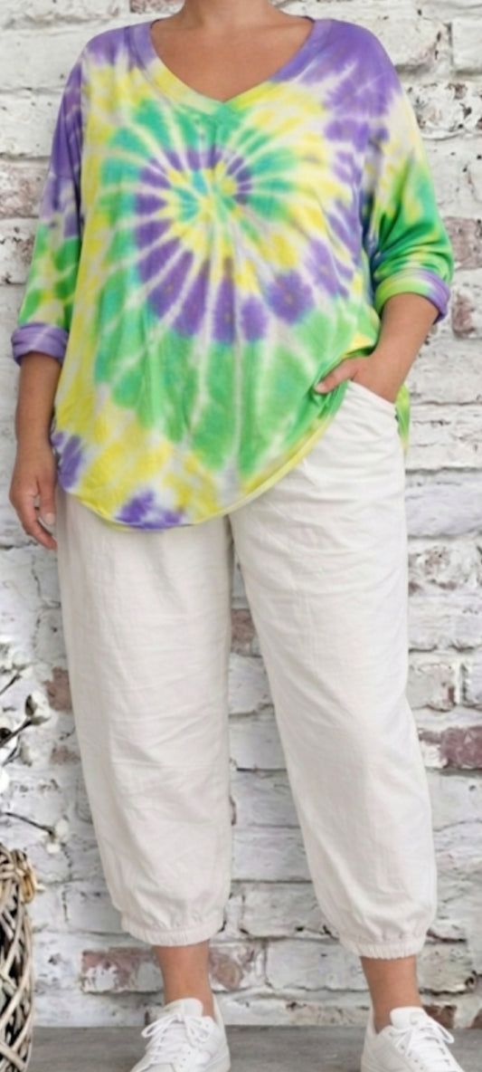 🌺 Sweat Oversize Boho Tie & Dye