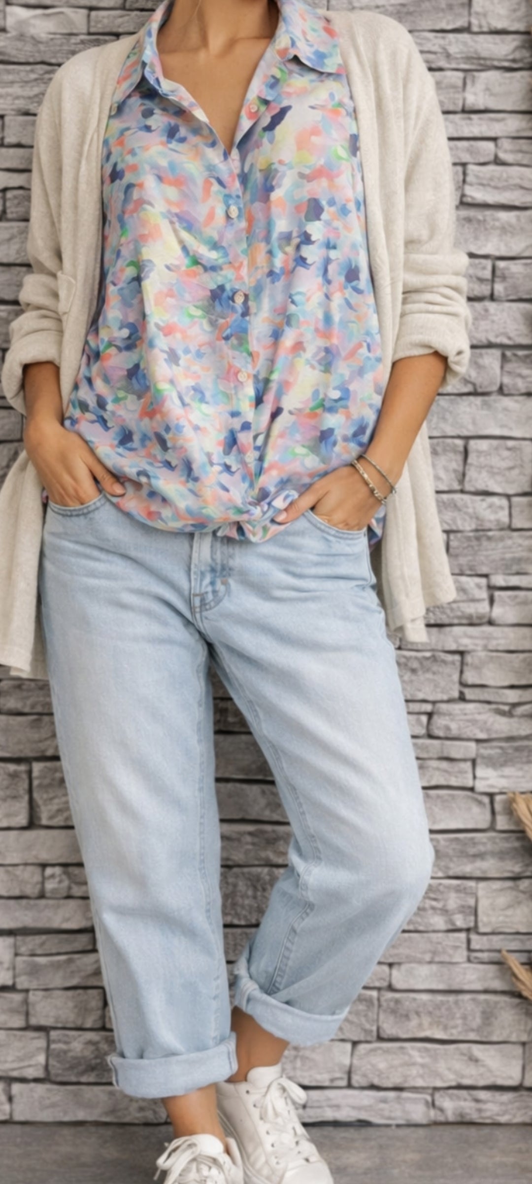 💙 Chemise "Étincelles" – Viscose & Tencel