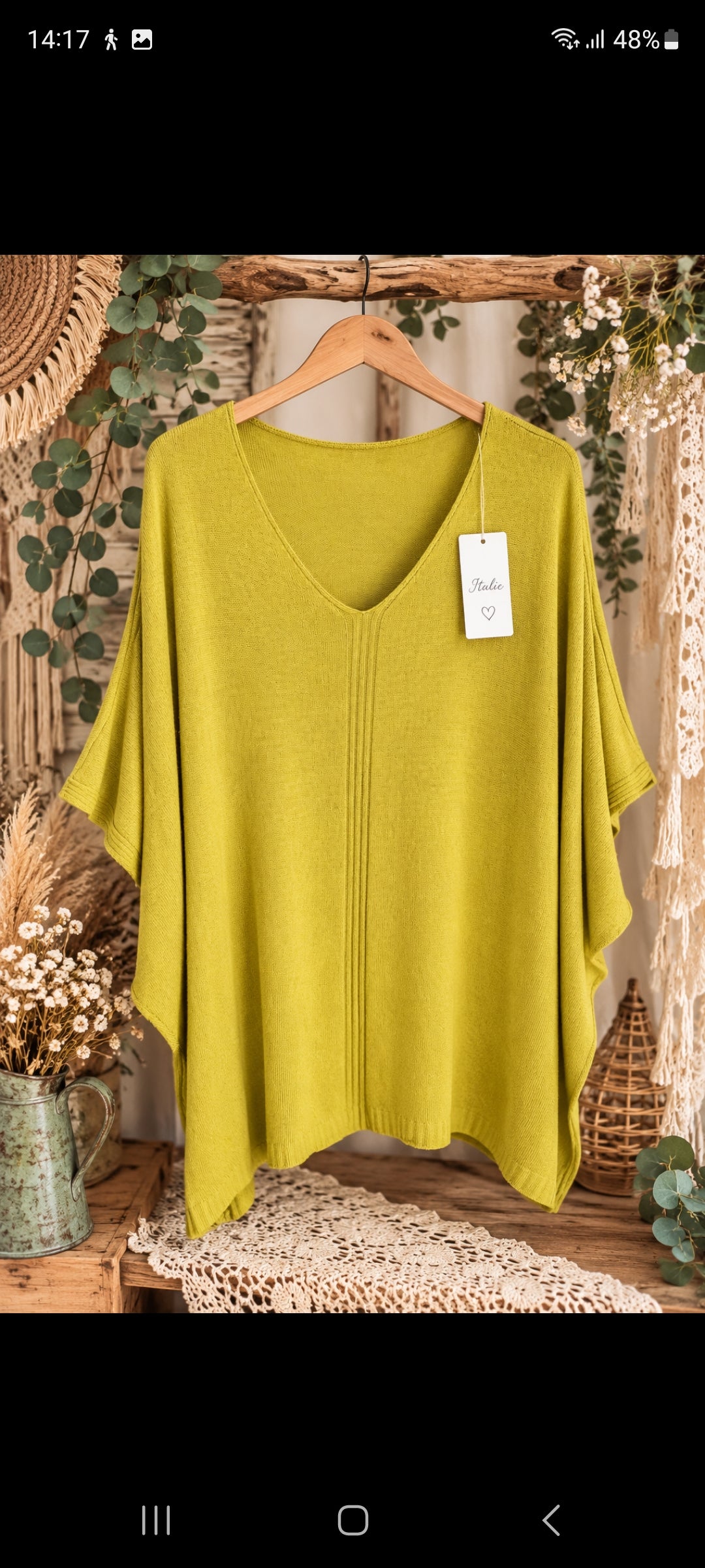 Pull poncho bohème – 20 €
