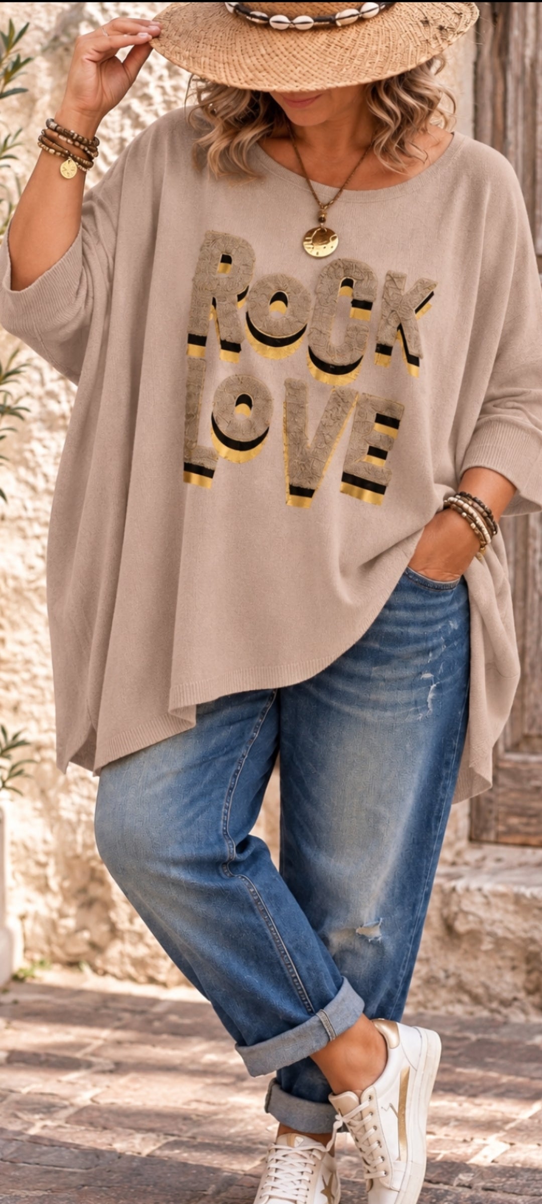 Pull léger oversize en viscose polyester