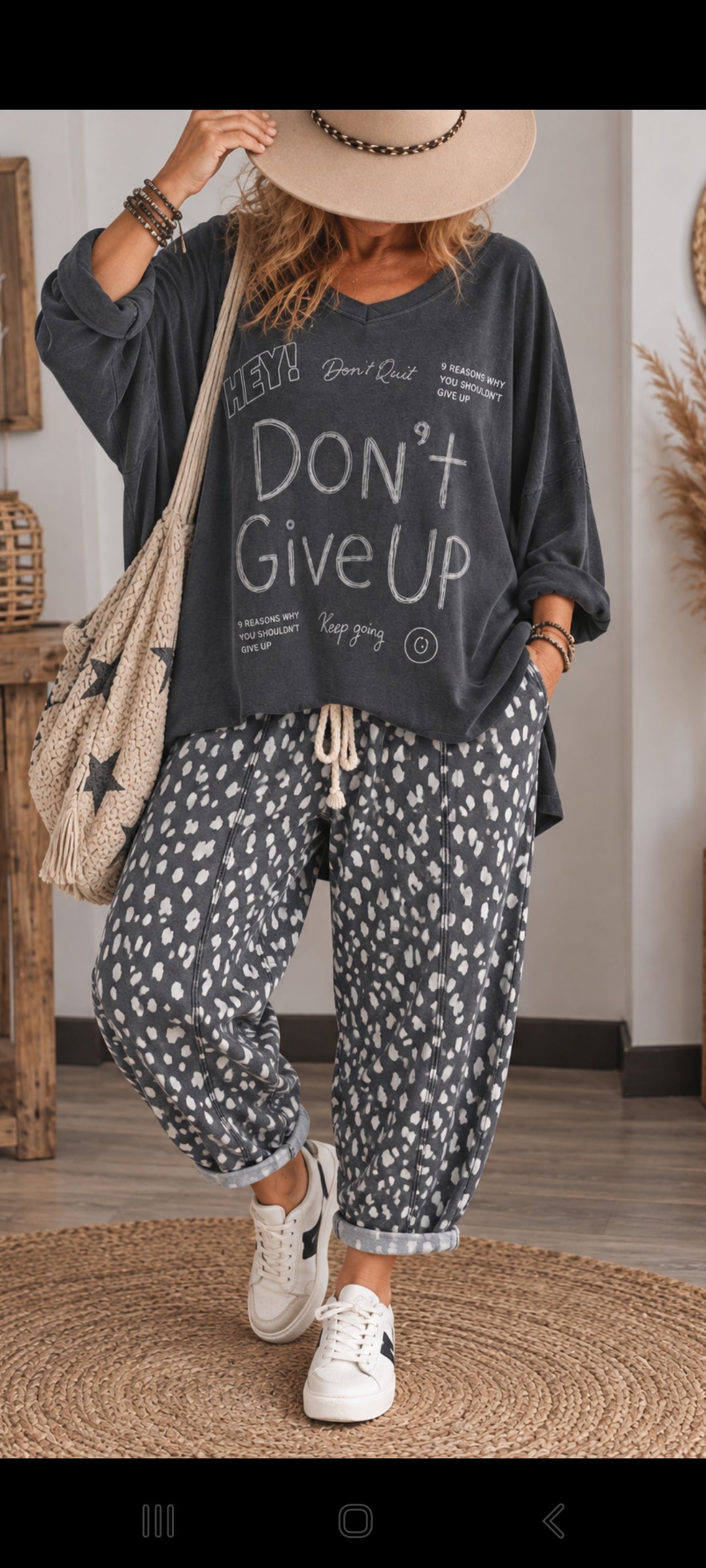 Pantalon Bohème Ample Imprimé