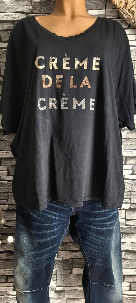 💕 T-shirt Oversize "Crème de la Crème"