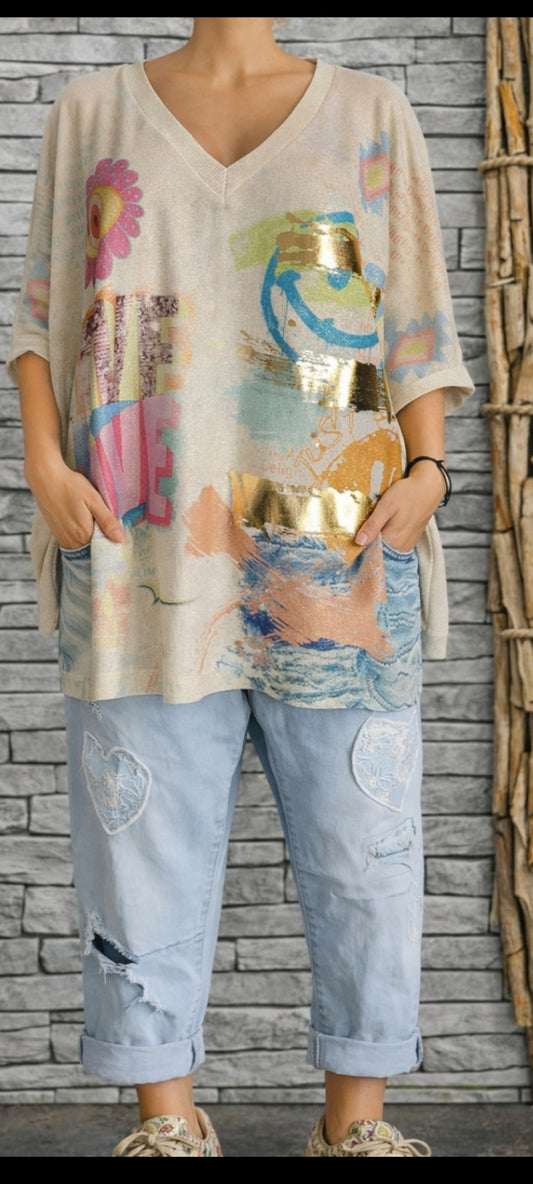 🌺 Top Lurex Été – Éclat & Légèreté