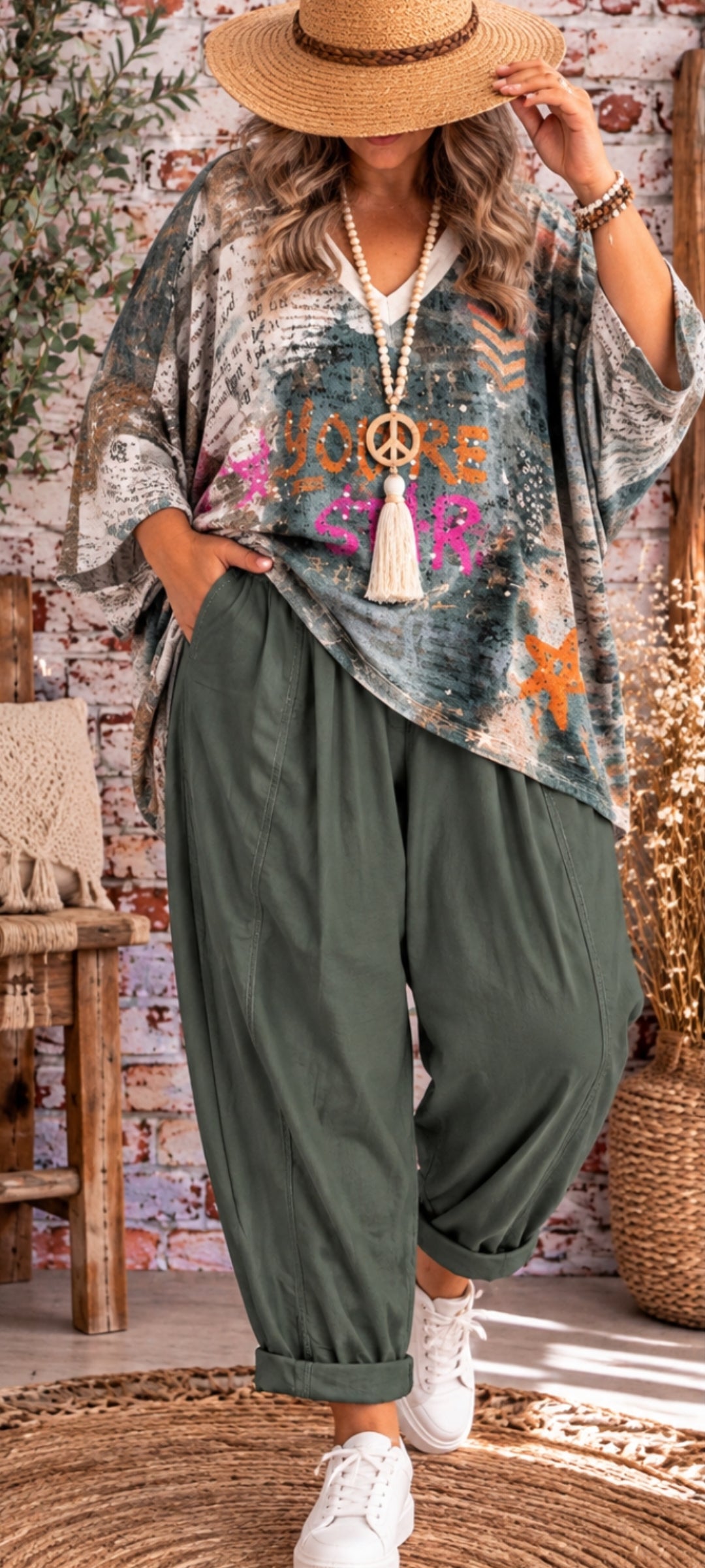 Pantalon ballon kaki