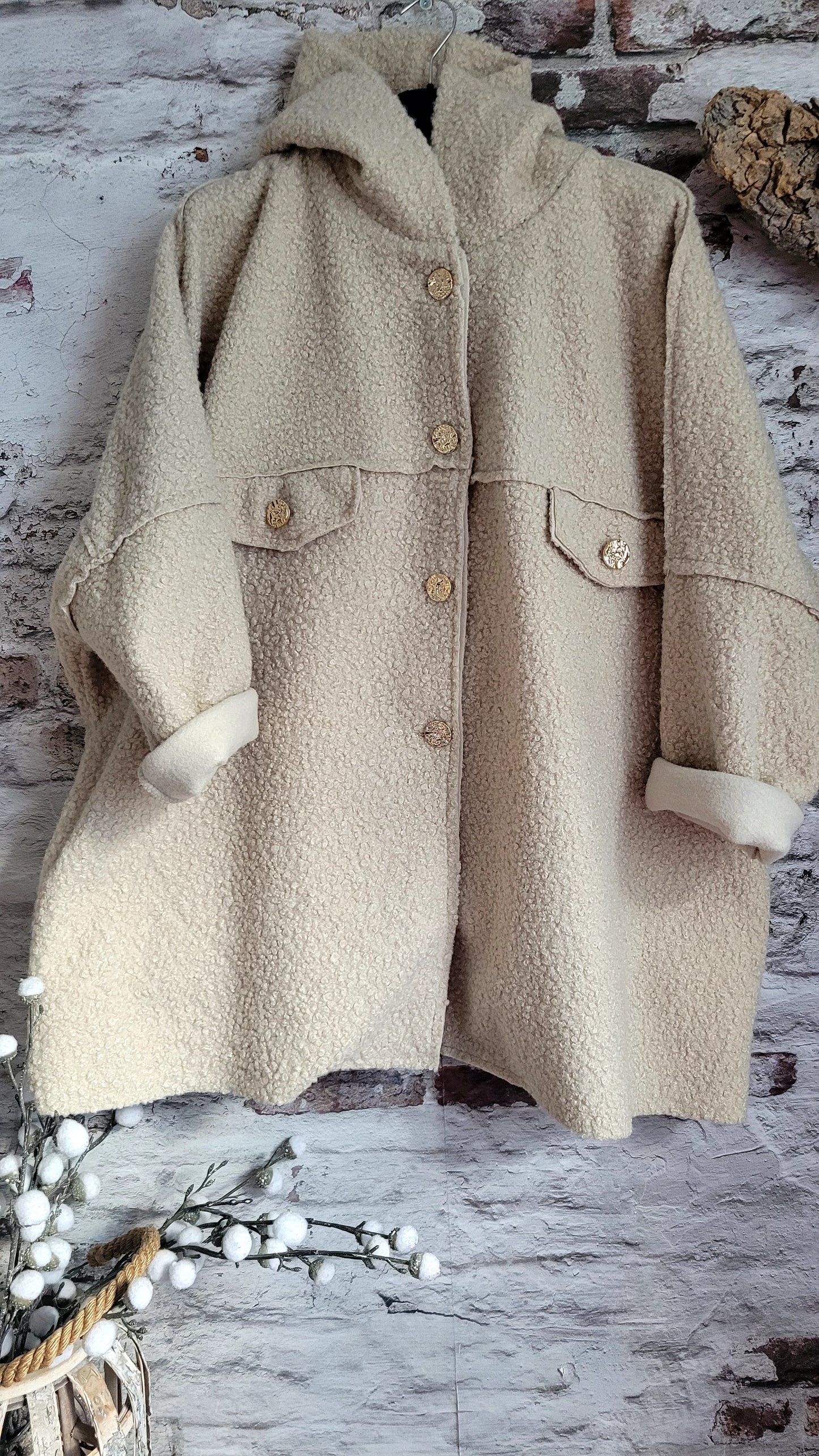 🥀 MANTEAU BOUCLETTE