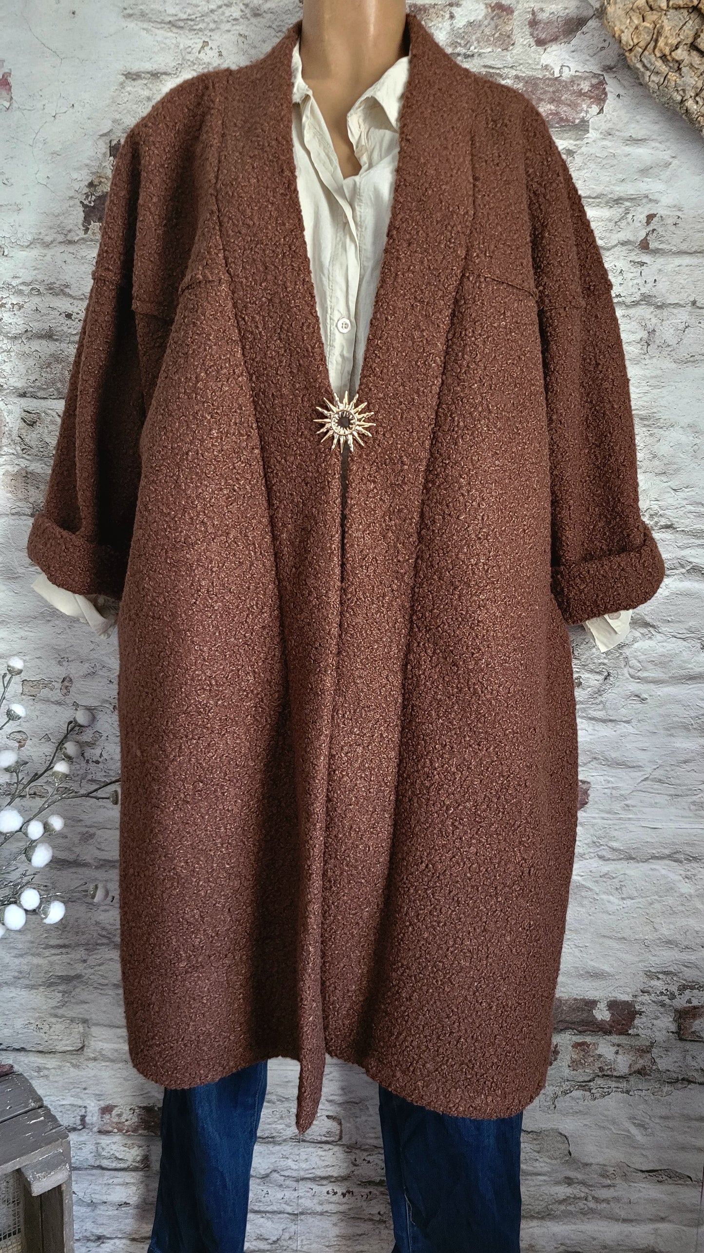 🌻 MANTEAU LONG " SOLEIL BOHÈME "