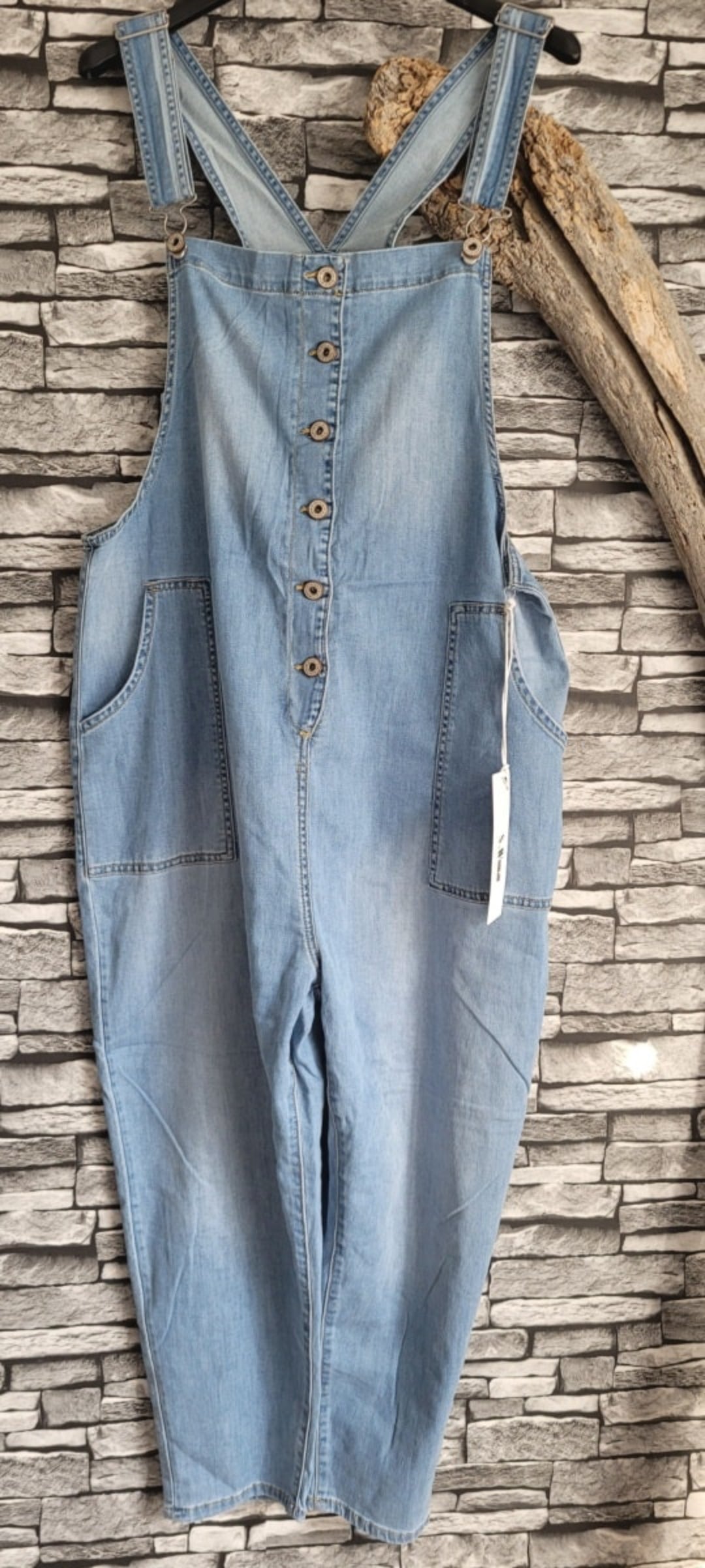 💗 Salopette Denim "Soft Blue" – Coupe Confort