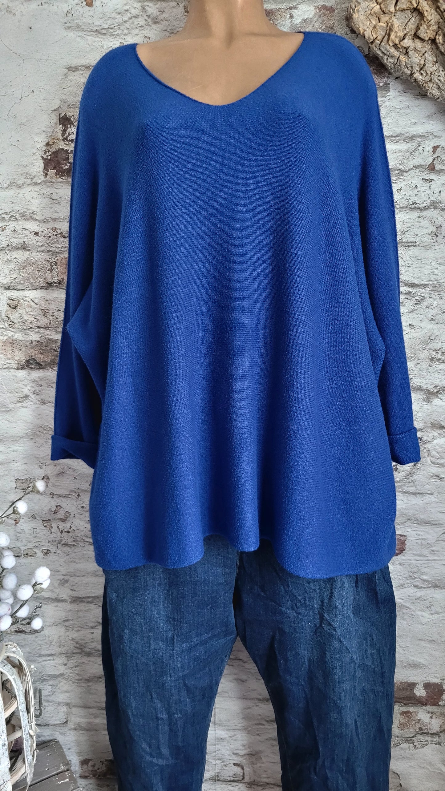 🍒 PULL OVERSIZE BLEU ROI