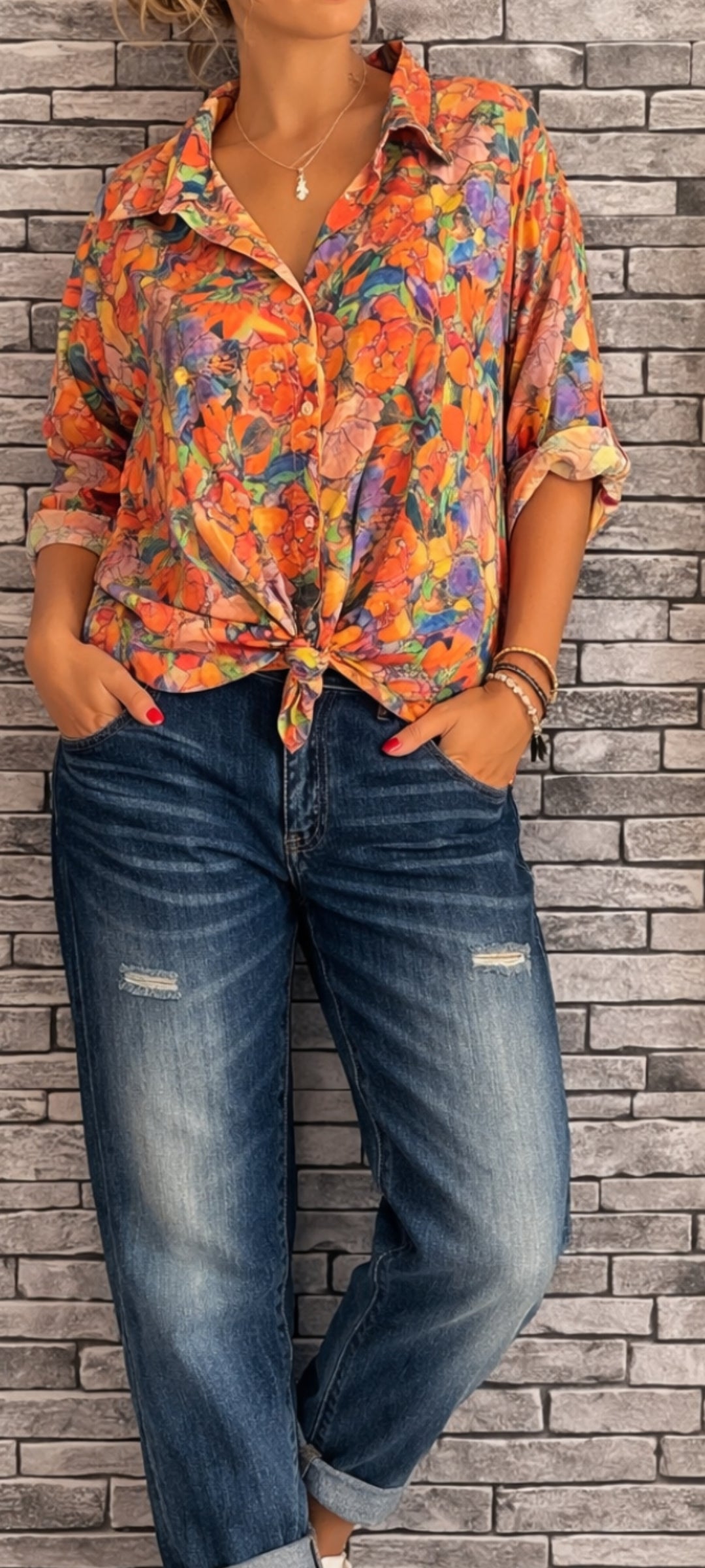 🌷 Chemise Fluide en Viscose & Tencel – Imprimé Floral