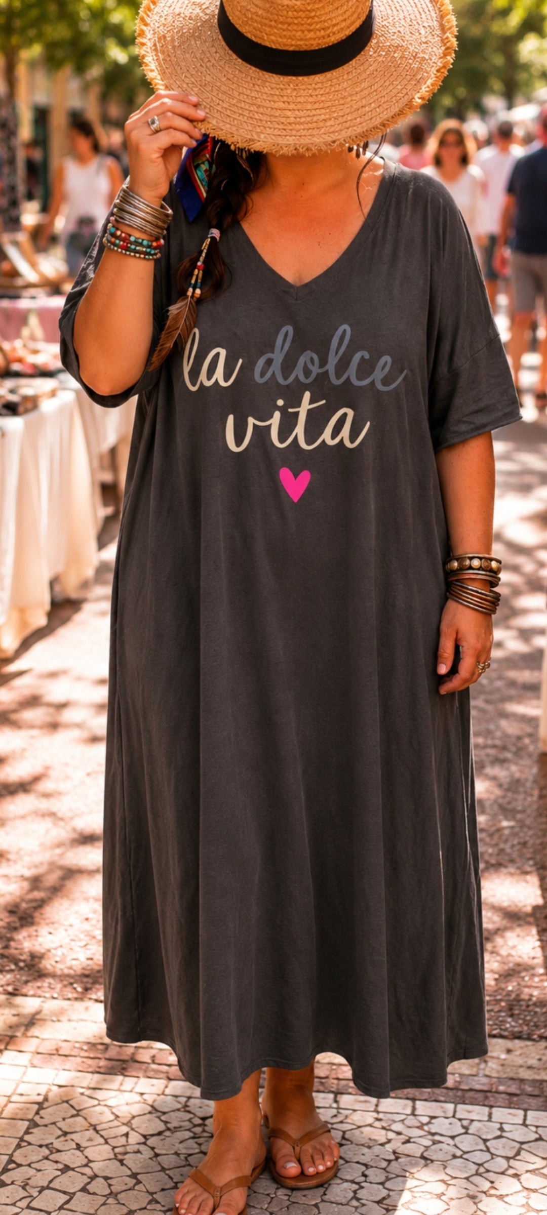 🍀 Robe Maxi "La Dolce Vita" – Style Hippie Chic & Confort Absolu